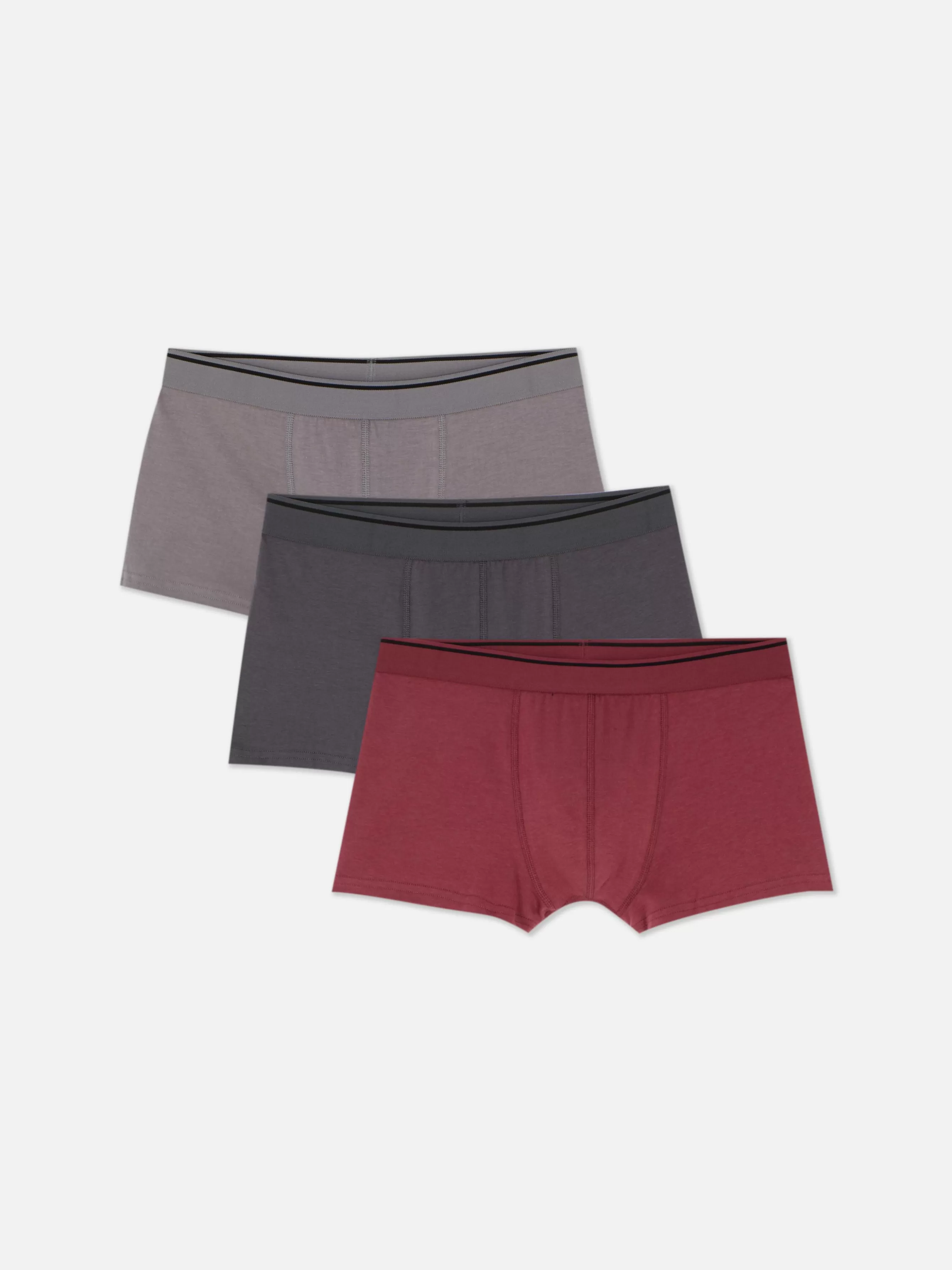 Clearance Primark Lot De 3 Boxers Variés Bordeaux