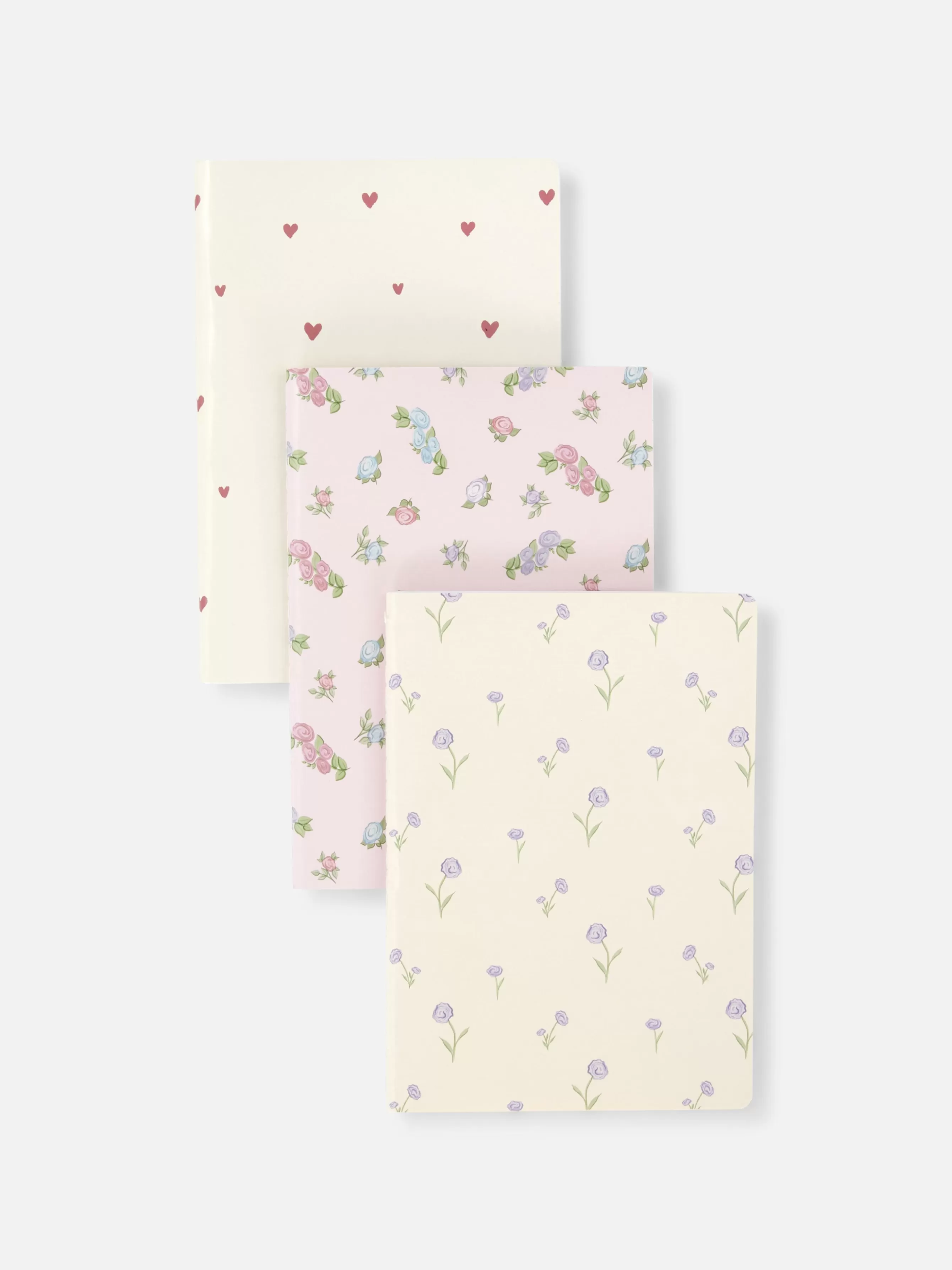 Hot Primark Lot De 3 Carnets A5 à Motif Floral Rose