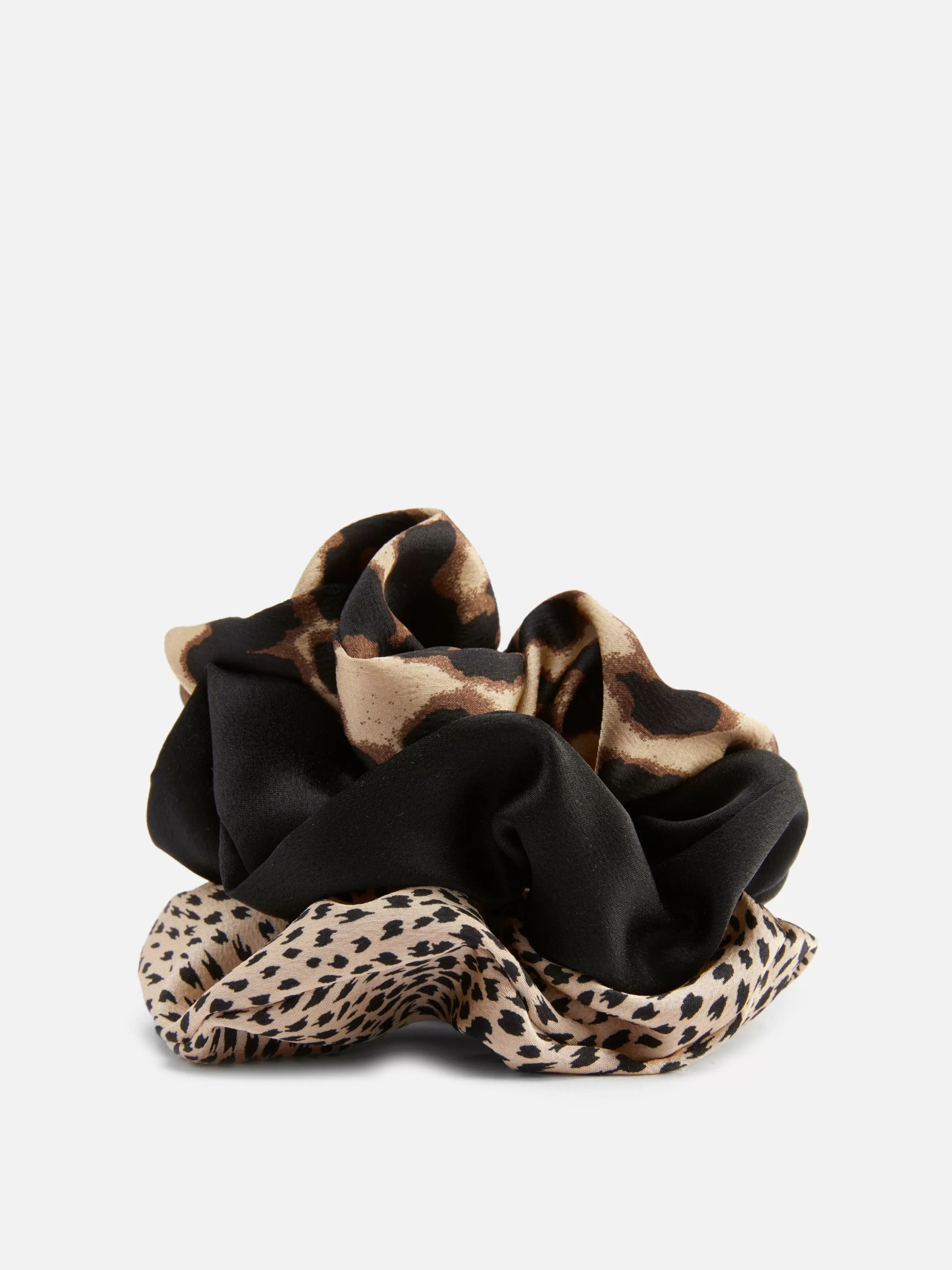 Discount Primark Lot De 3 Chouchous En Satin à Imprimé Animalier Marron