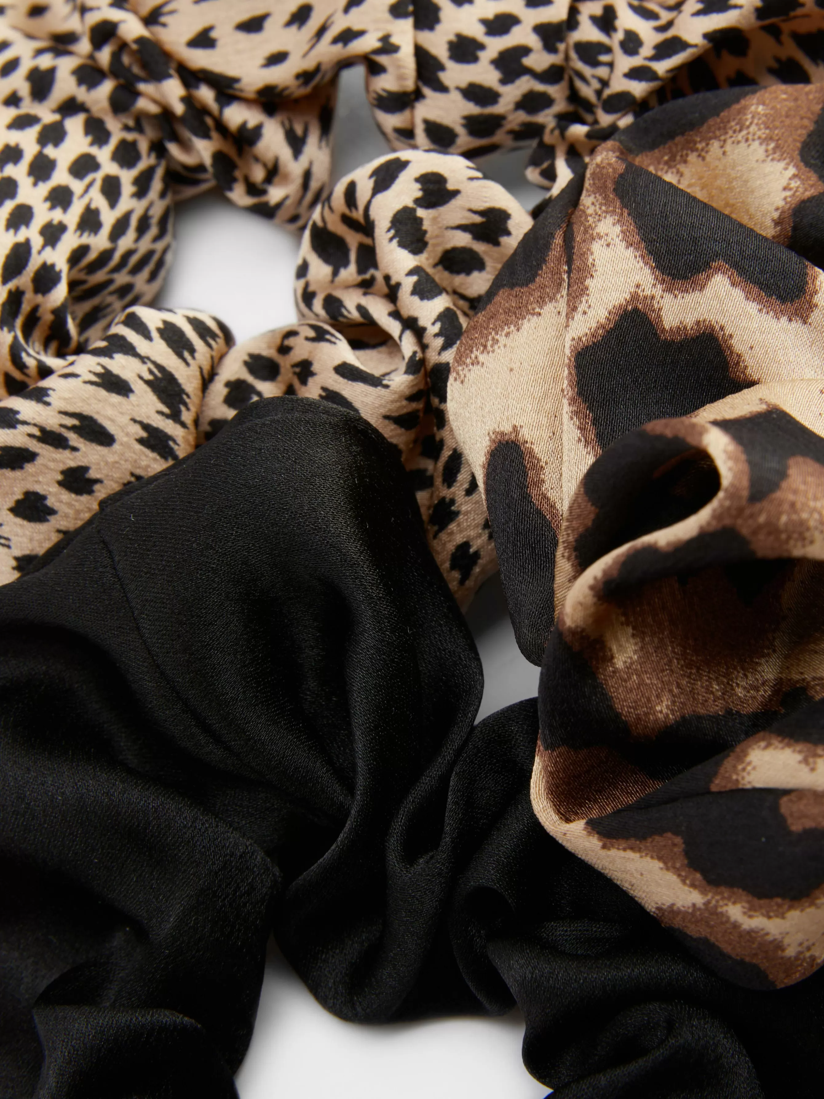 Discount Primark Lot De 3 Chouchous En Satin à Imprimé Animalier Marron