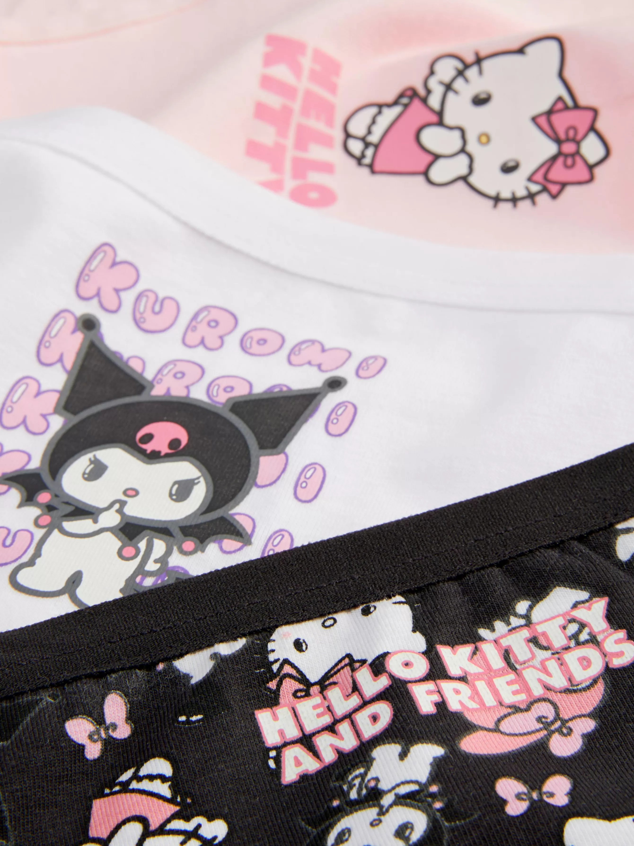 Fashion Primark Lot De 3 Culottes échancrées Hello Kitty Rose