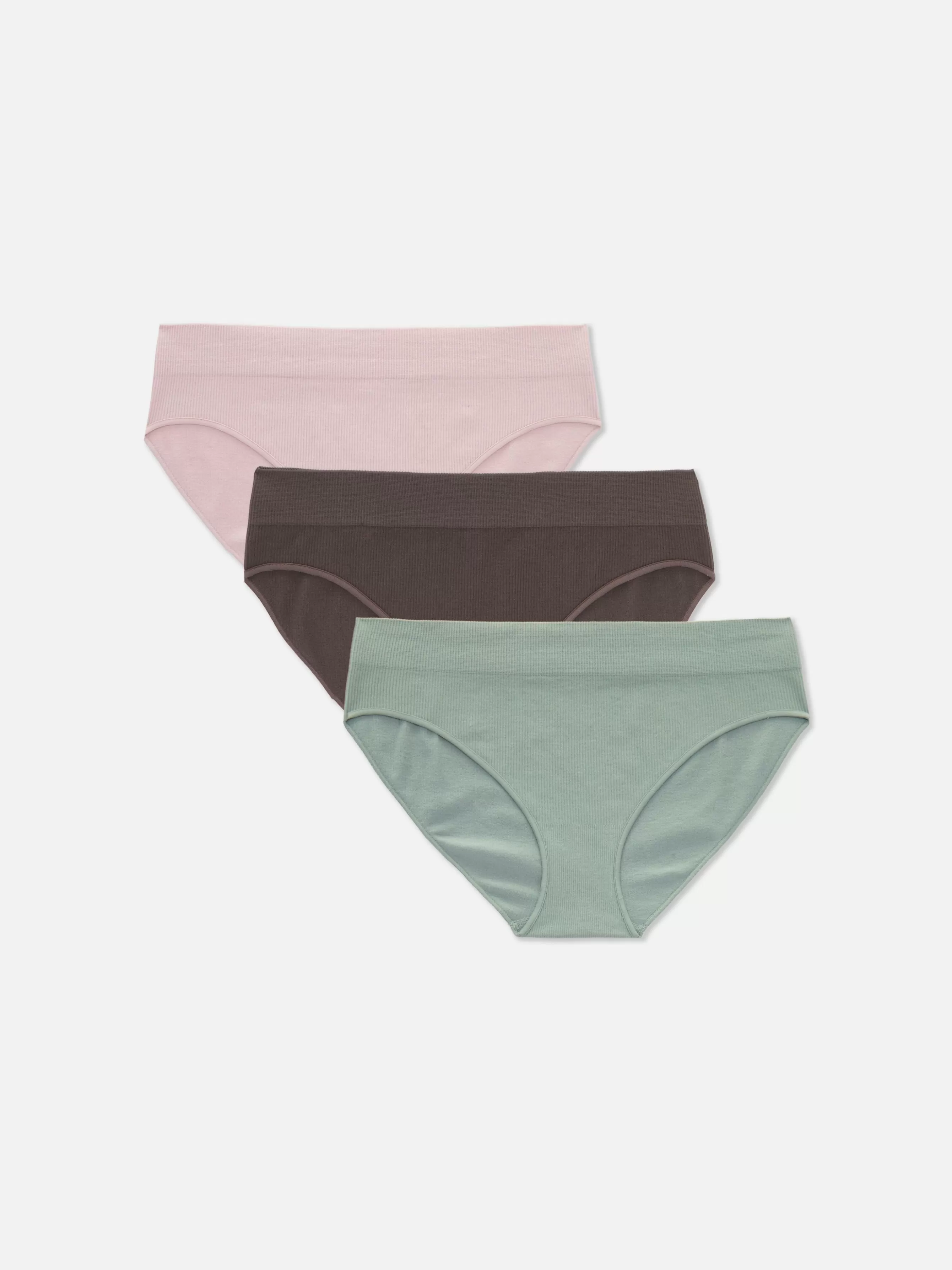 Store Primark Lot De 3 Culottes Côtelées Sans Coutures Rose foncé