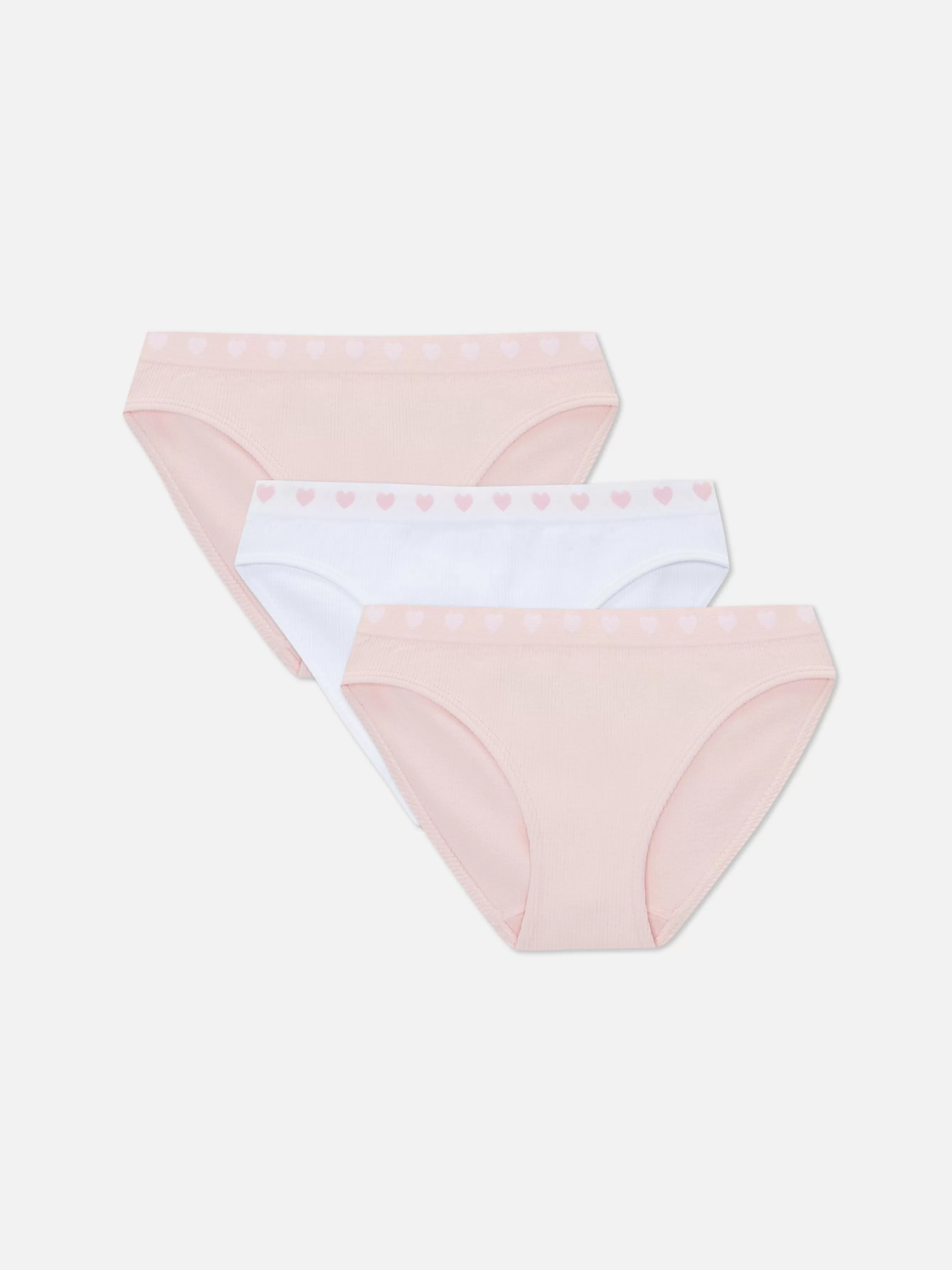 Hot Primark Lot De 3 Culottes élastiques Sans Coutures à Cœurs Rose