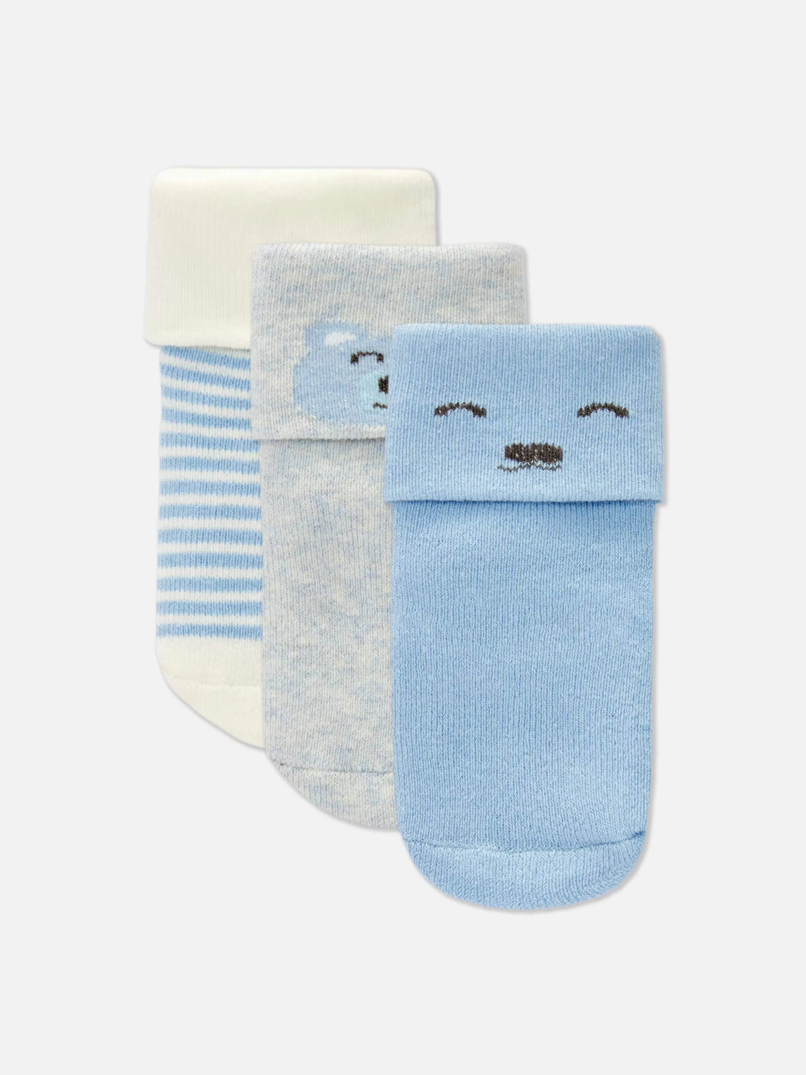 Online Primark Lot De 3 Paires De Chaussettes à Revers Bleu