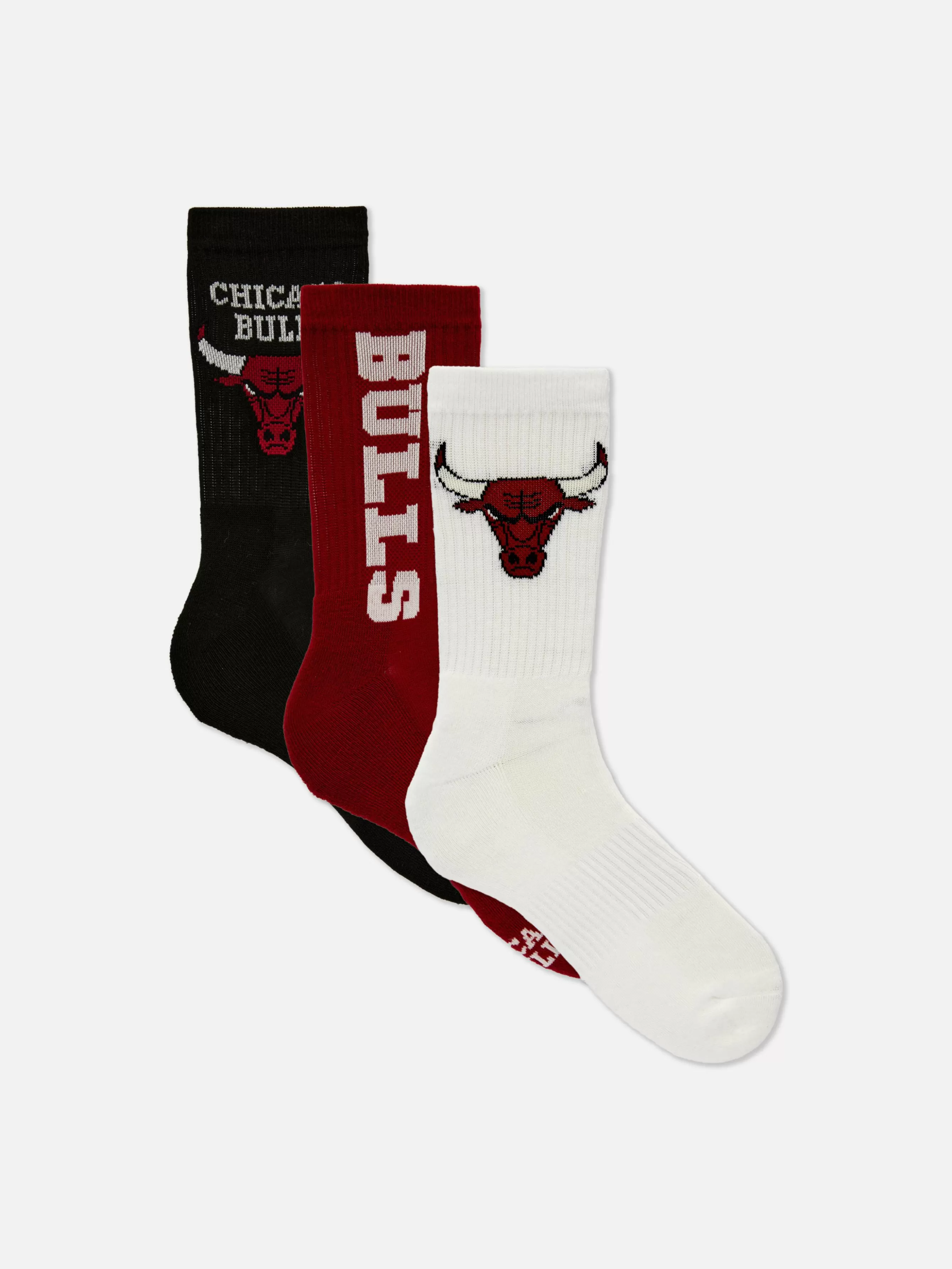 Store Primark Lot De 3 Paires De Chaussettes NBA Chicago Bulls Multicolore