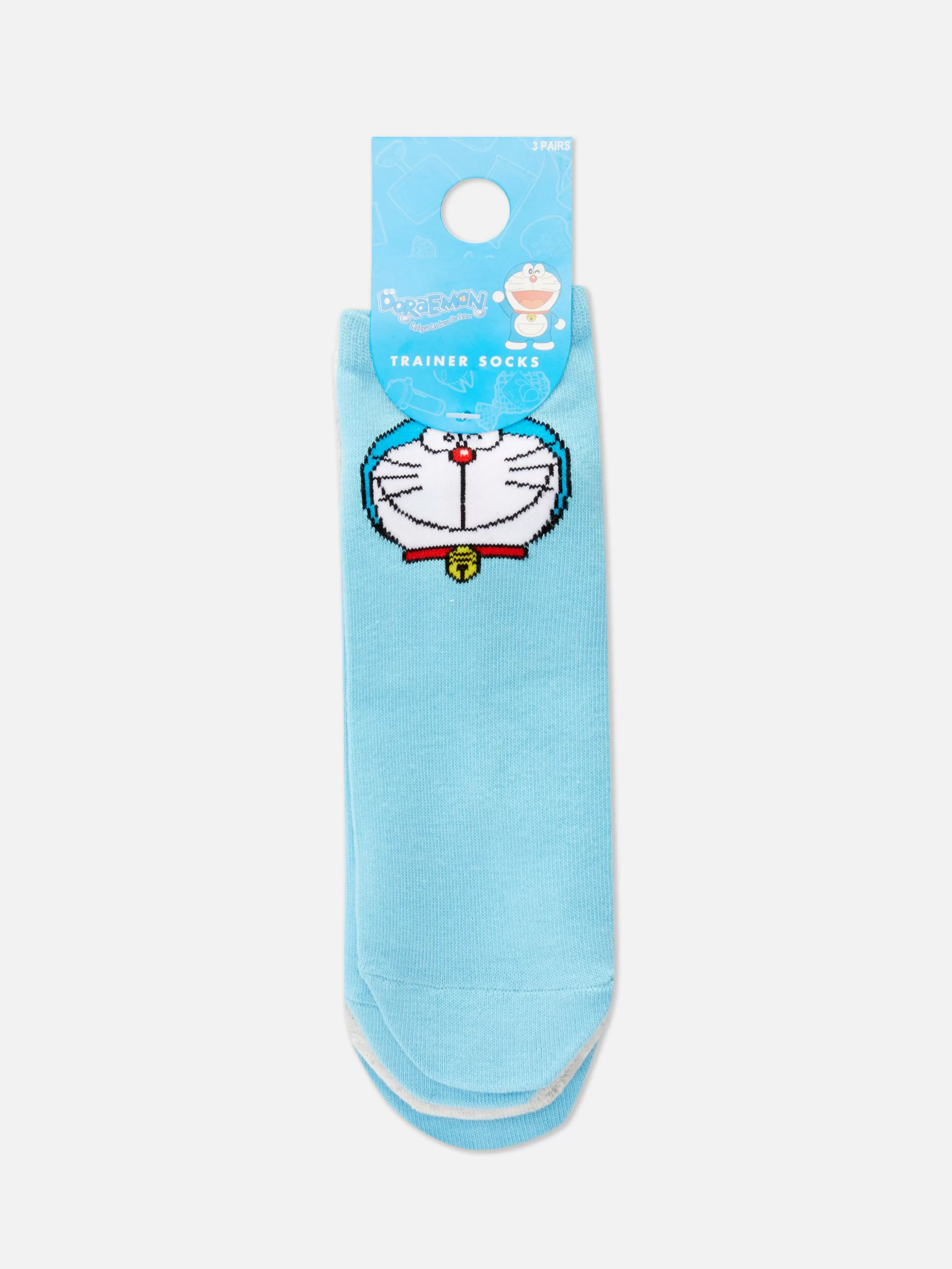 Clearance Primark Lot De 3 Paires De Chaussettes Pour Baskets Doraemon Bleu