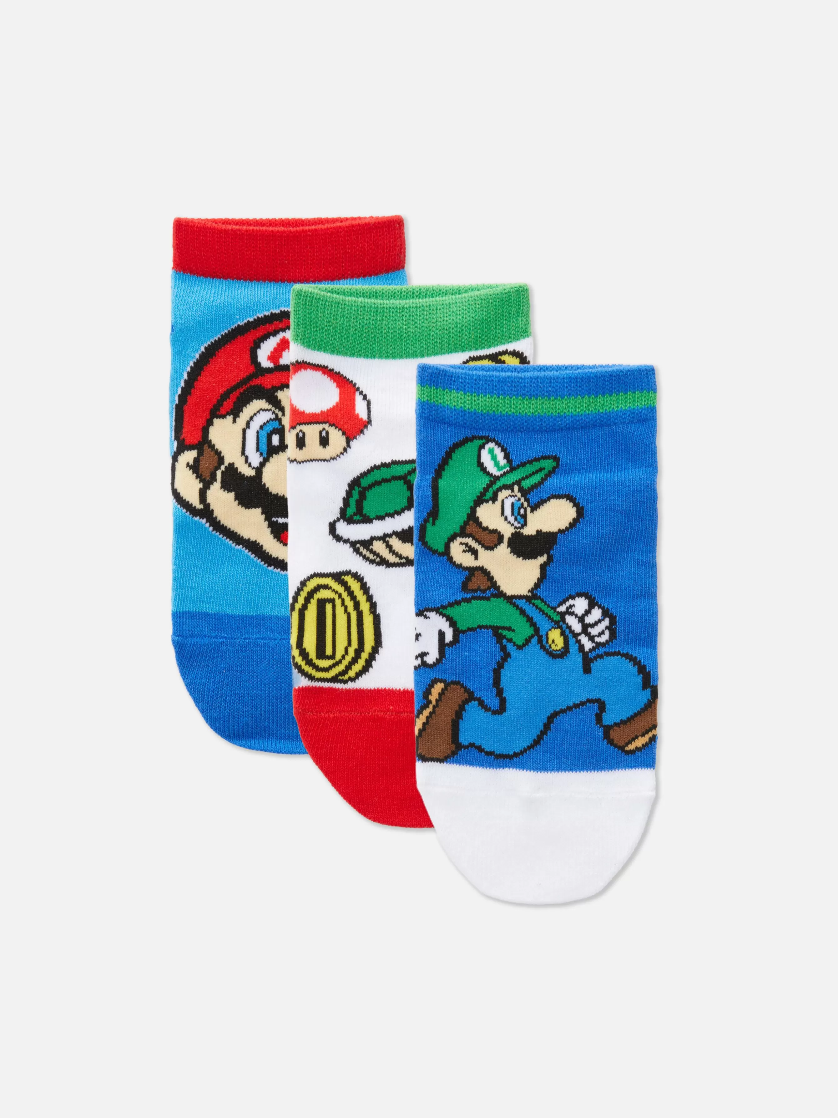 Outlet Primark Lot De 3 Paires De Chaussettes Super Mario World Rouge