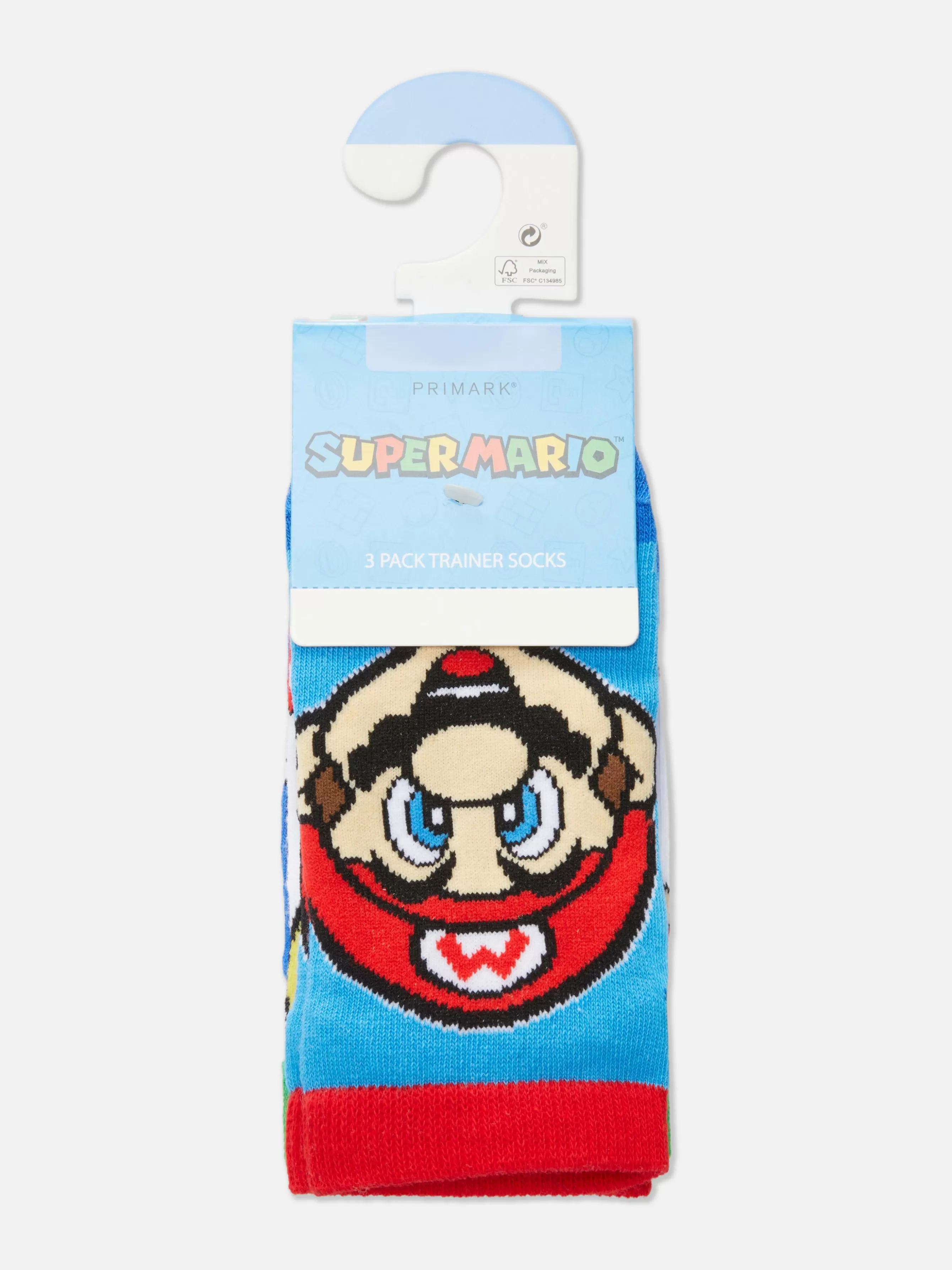 Outlet Primark Lot De 3 Paires De Chaussettes Super Mario World Rouge