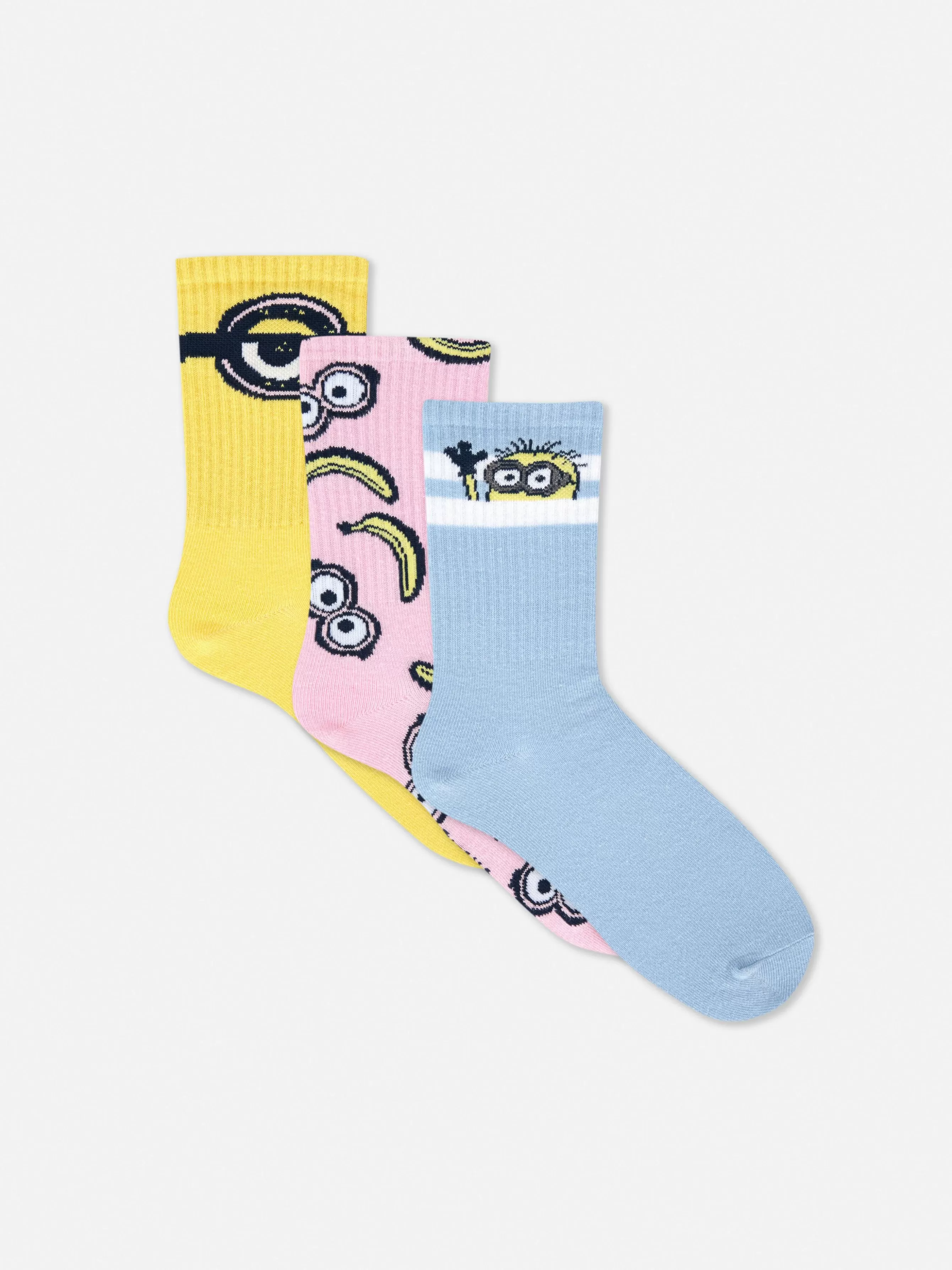 Store Primark Lot De 3 Paires De Socquettes Les Minions Jaune