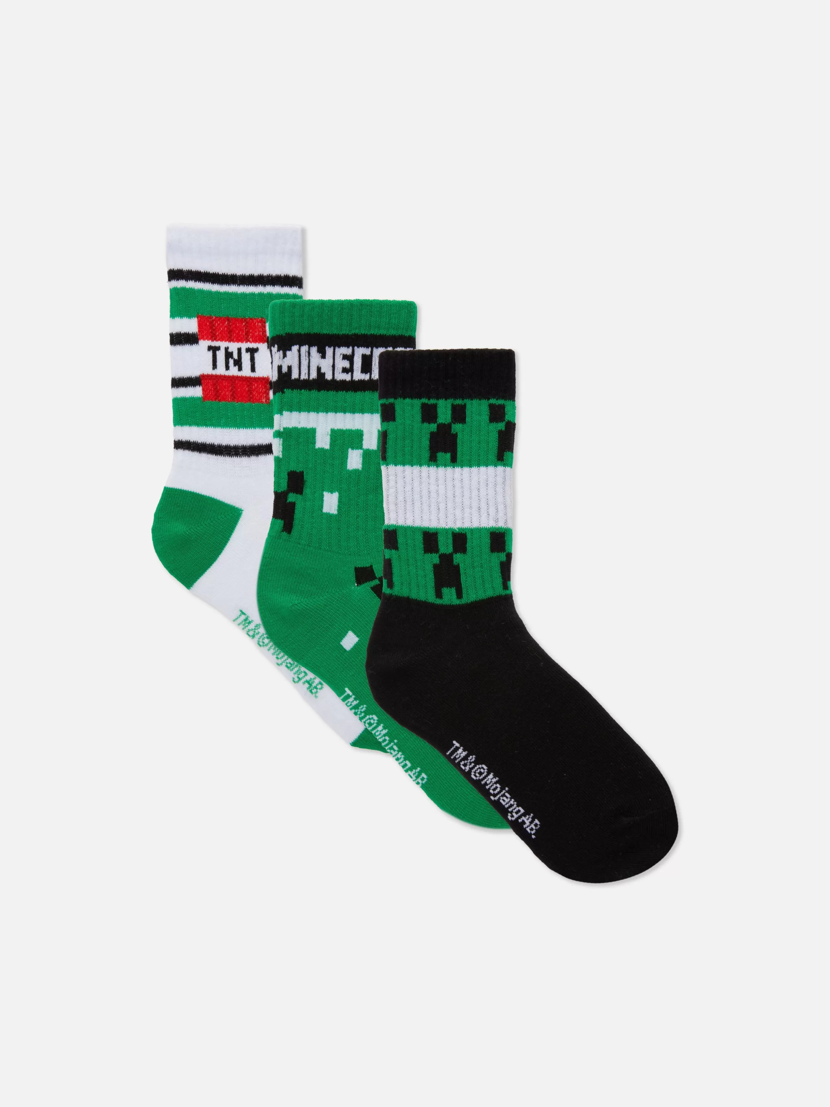 Discount Primark Lot De 3 Paires De Socquettes Minecraft Vert