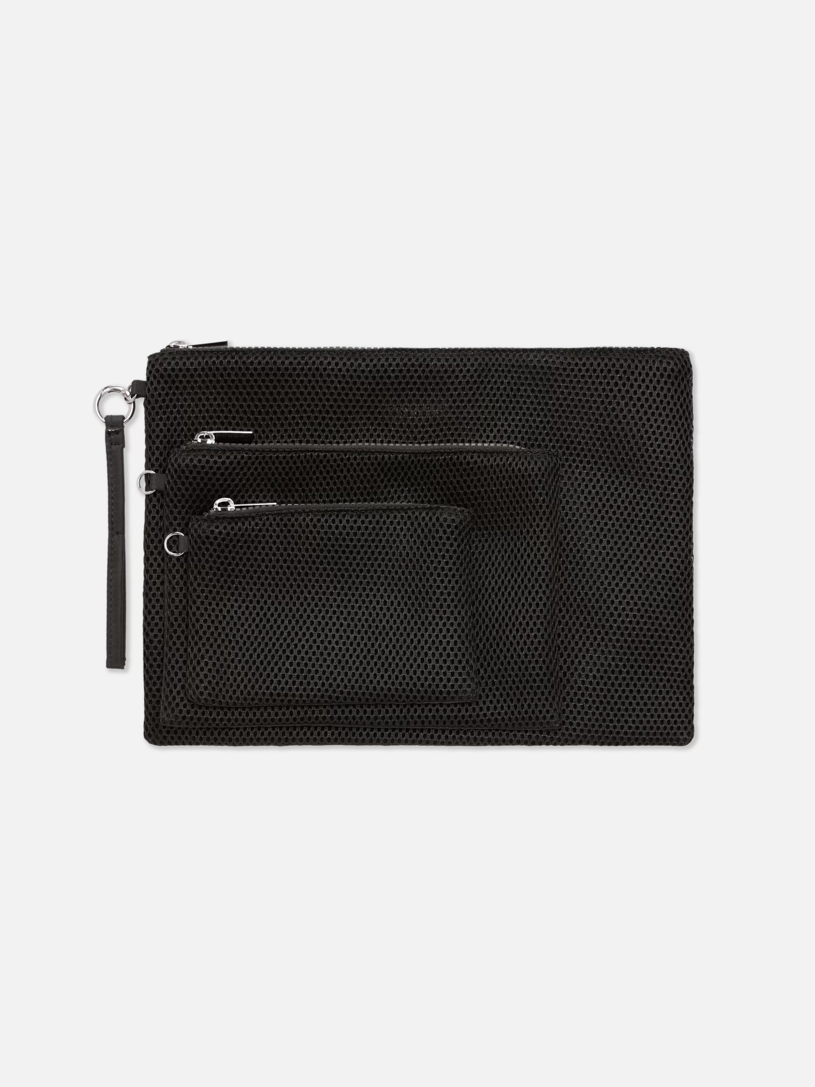 Shop Primark Lot De 3 Pochettes En Maille Noir