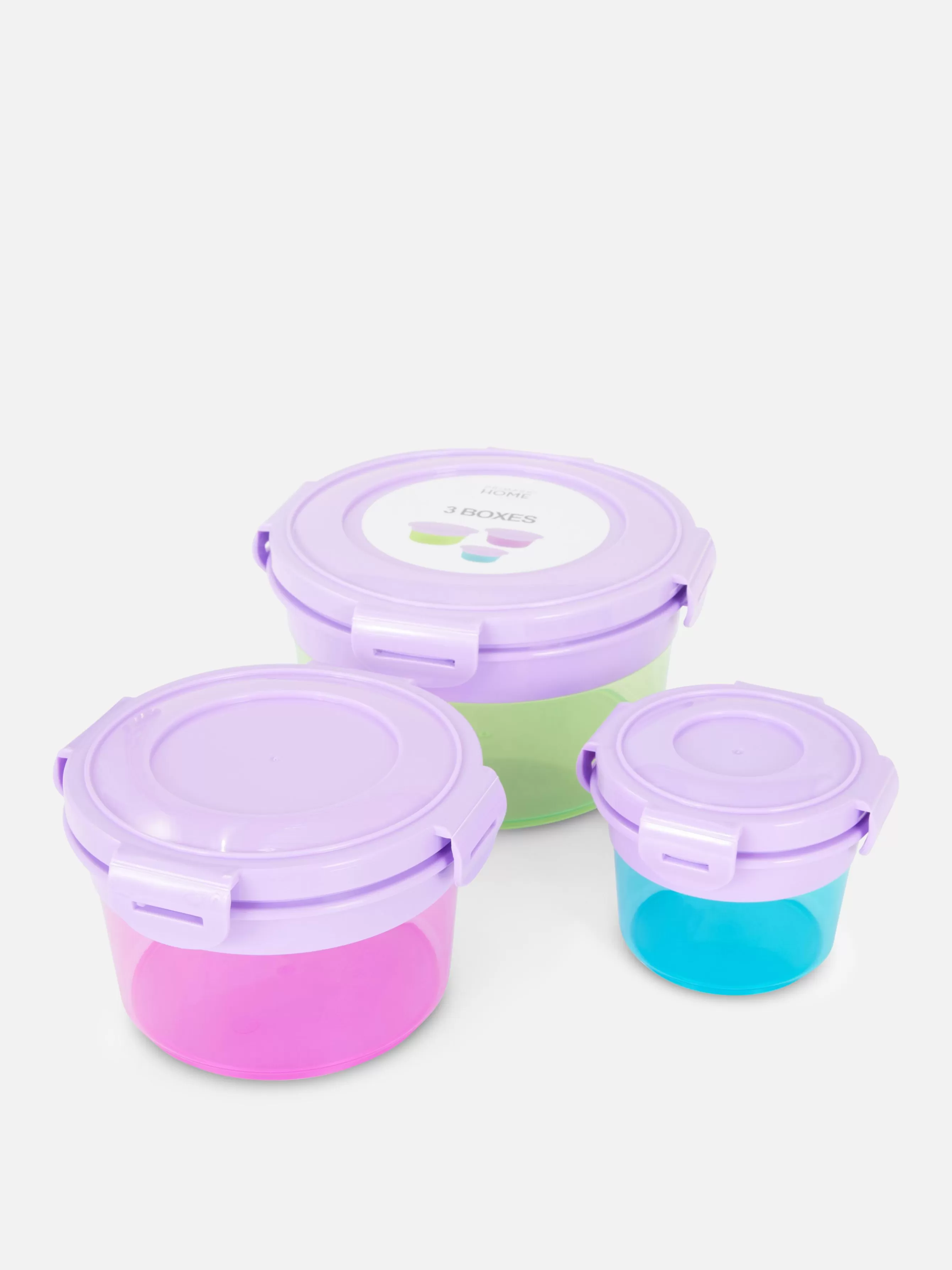 Discount Primark Lot De 3 Pots à Encas Ronds Violet