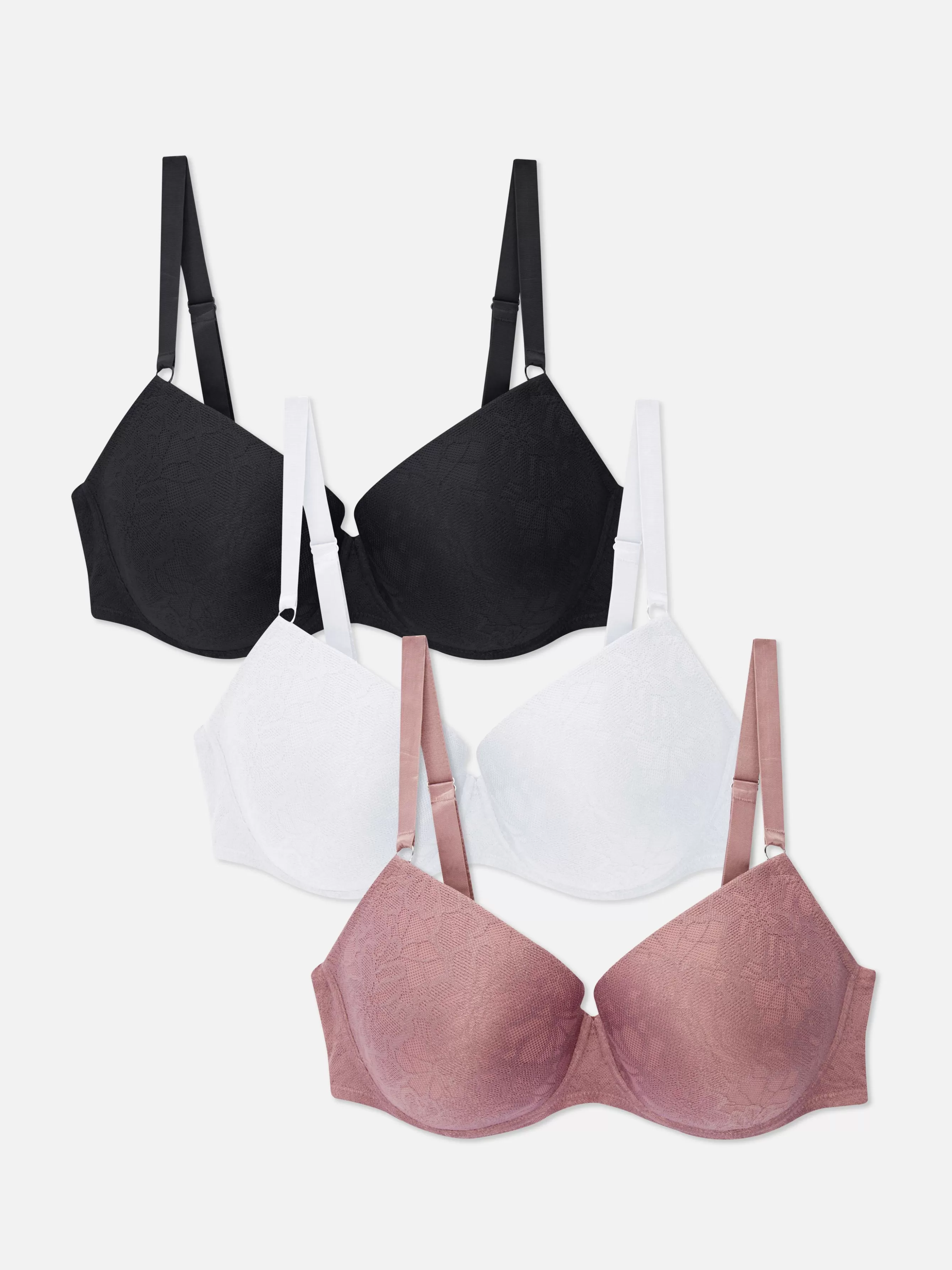 Cheap Primark Lot De 3 Soutiens-gorge Moulés En Dentelle, D à G Noir
