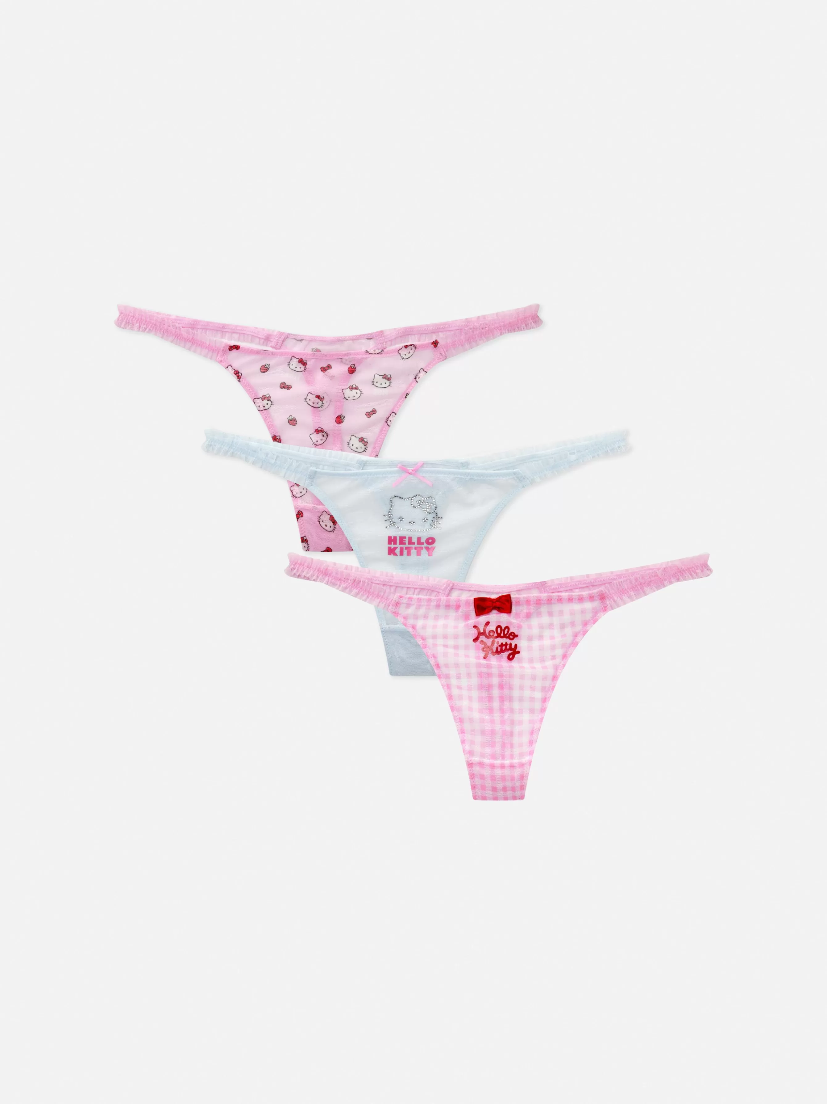 Store Primark Lot De 3 Strings Hello Kitty Rose