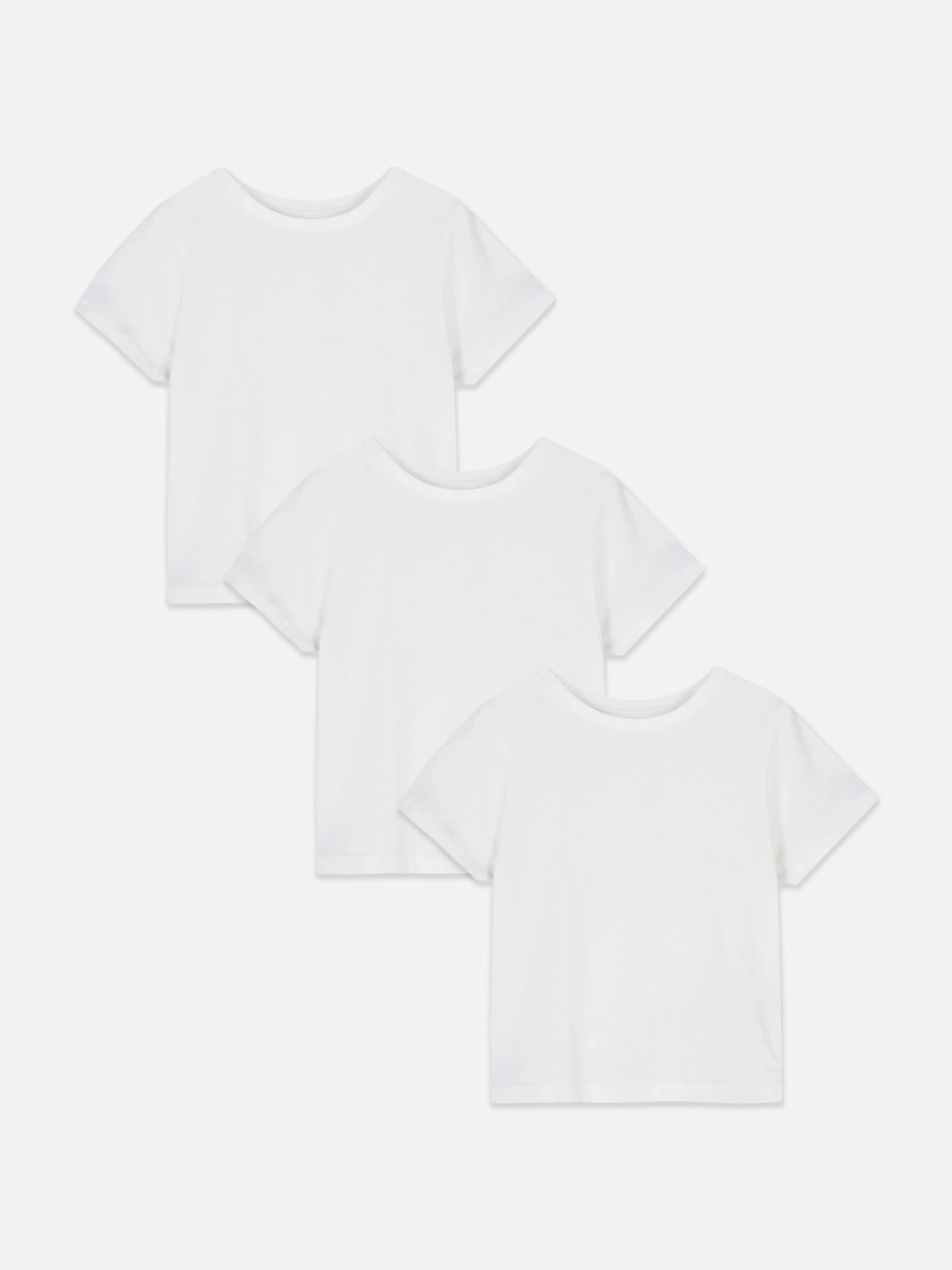 Store Primark Lot De 3 T-shirts à Manches Courtes Blanc