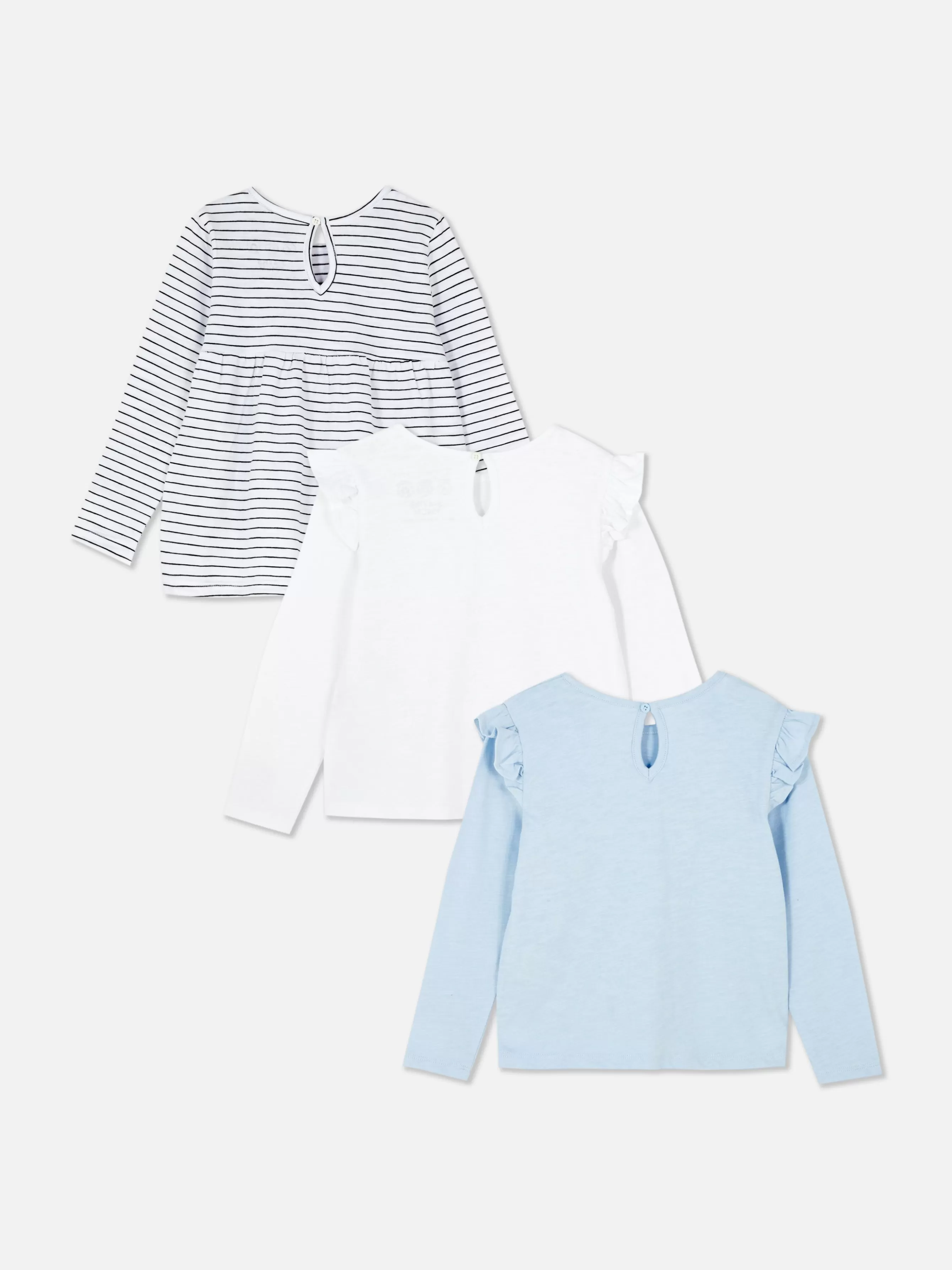 Shop Primark Lot De 3 T-shirts à Manches Longues Multicolore