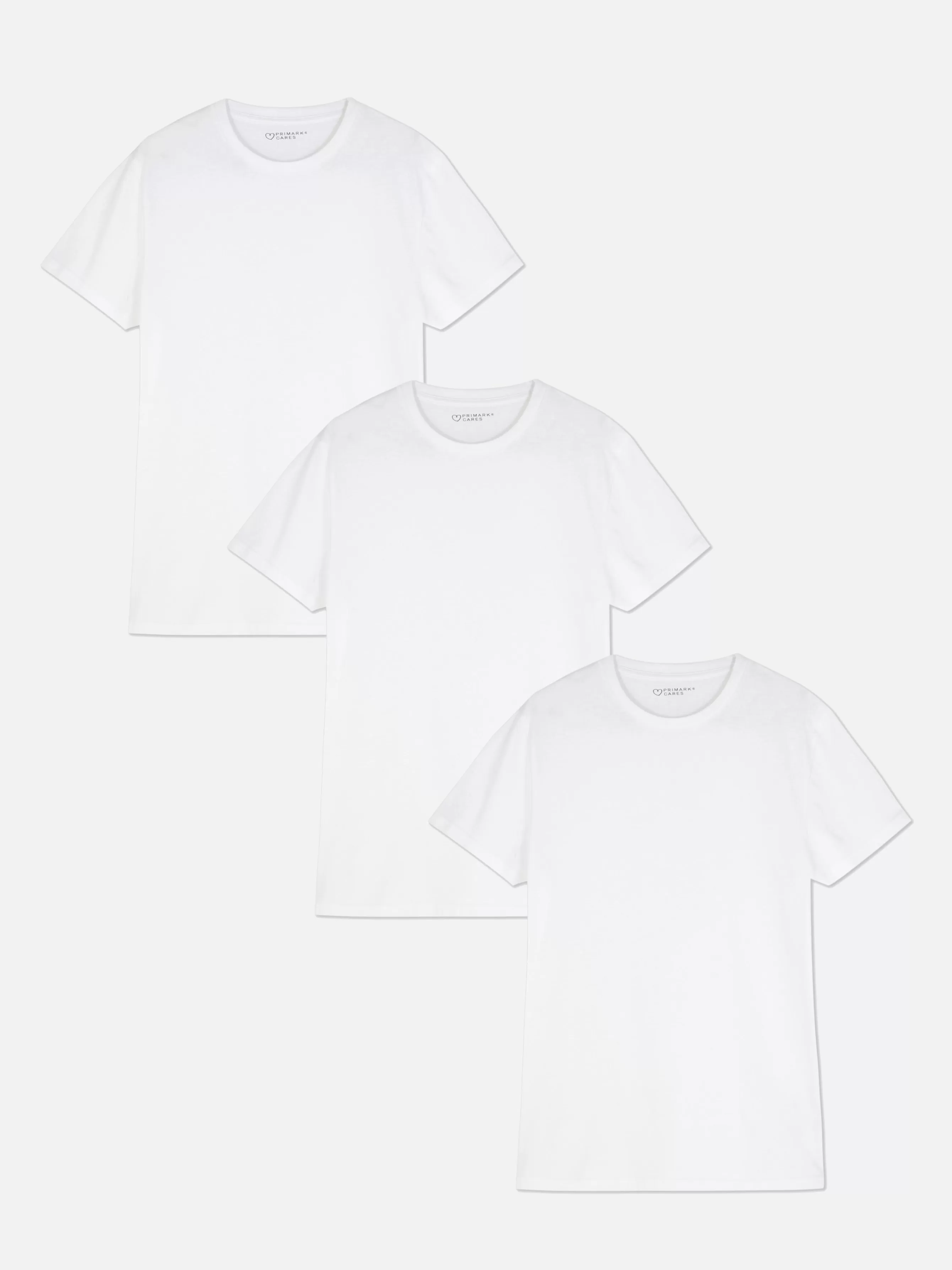 Cheap Primark Lot De 3 T-shirts De Sous-vêtement à Col Rond Blanc