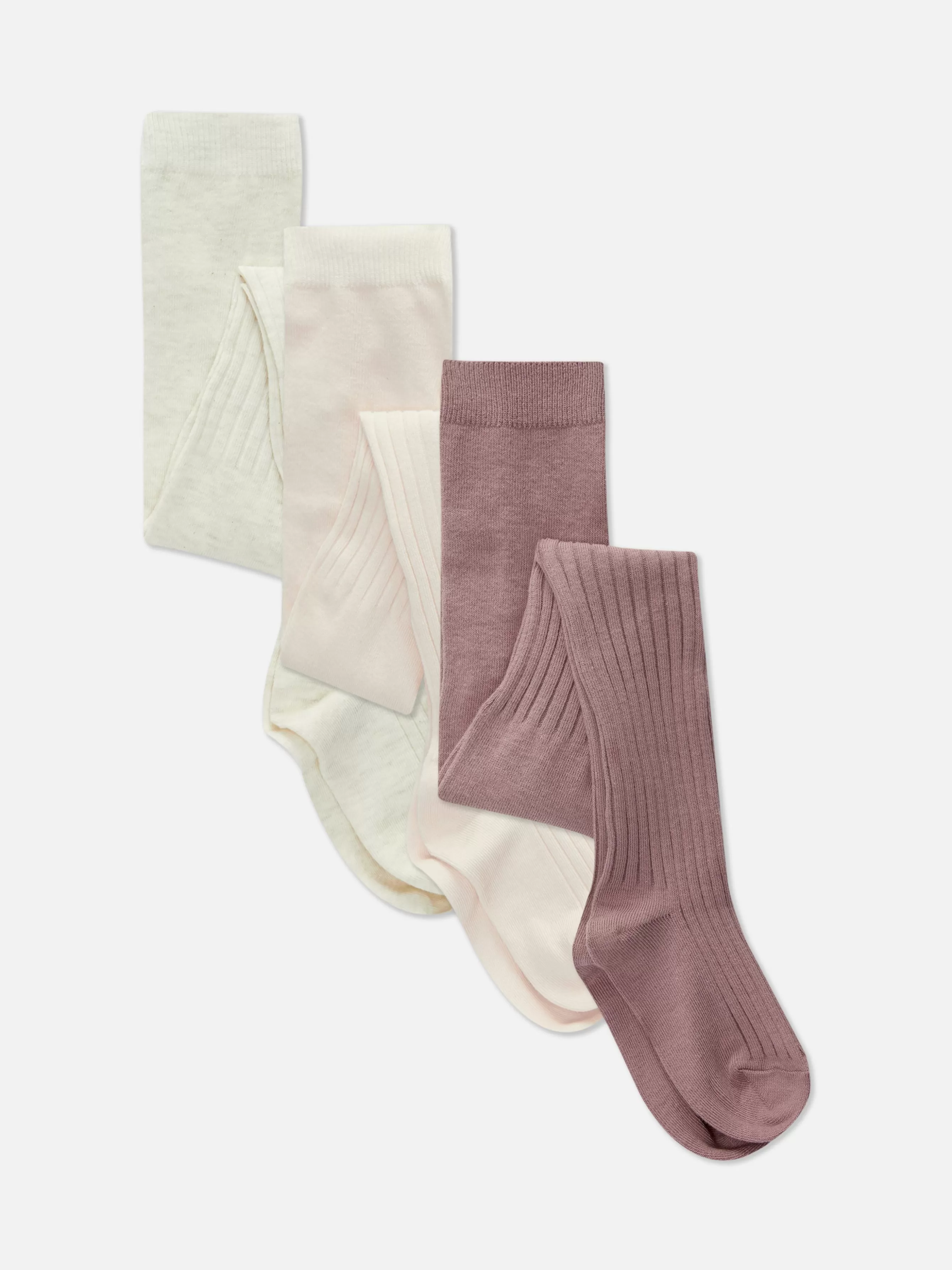 Sale Primark Lot De 3 collants Côtelés Variés Rose