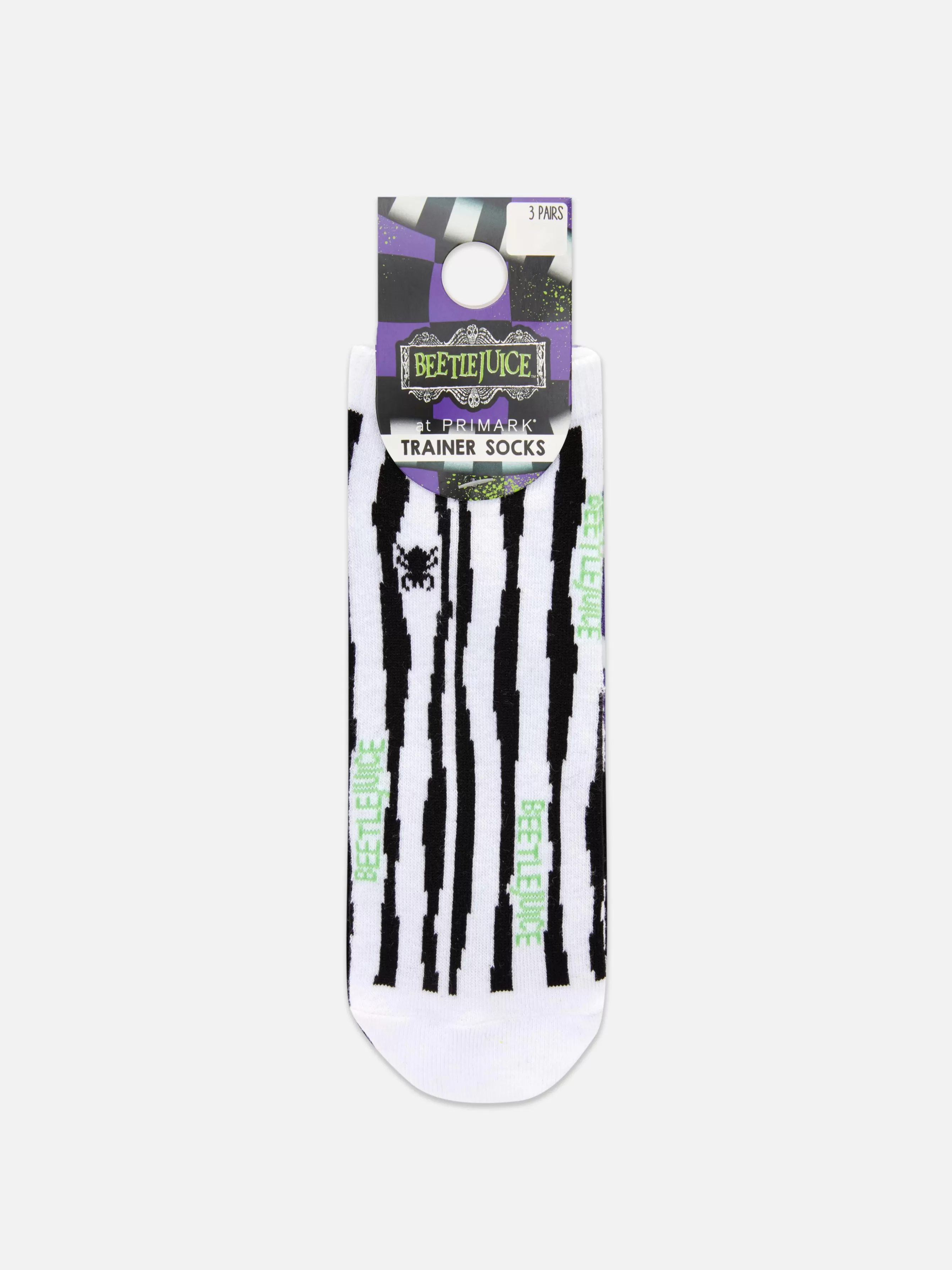 Best Primark Lot De 3 paires De Chaussettes Basses Beetlejuice Violet