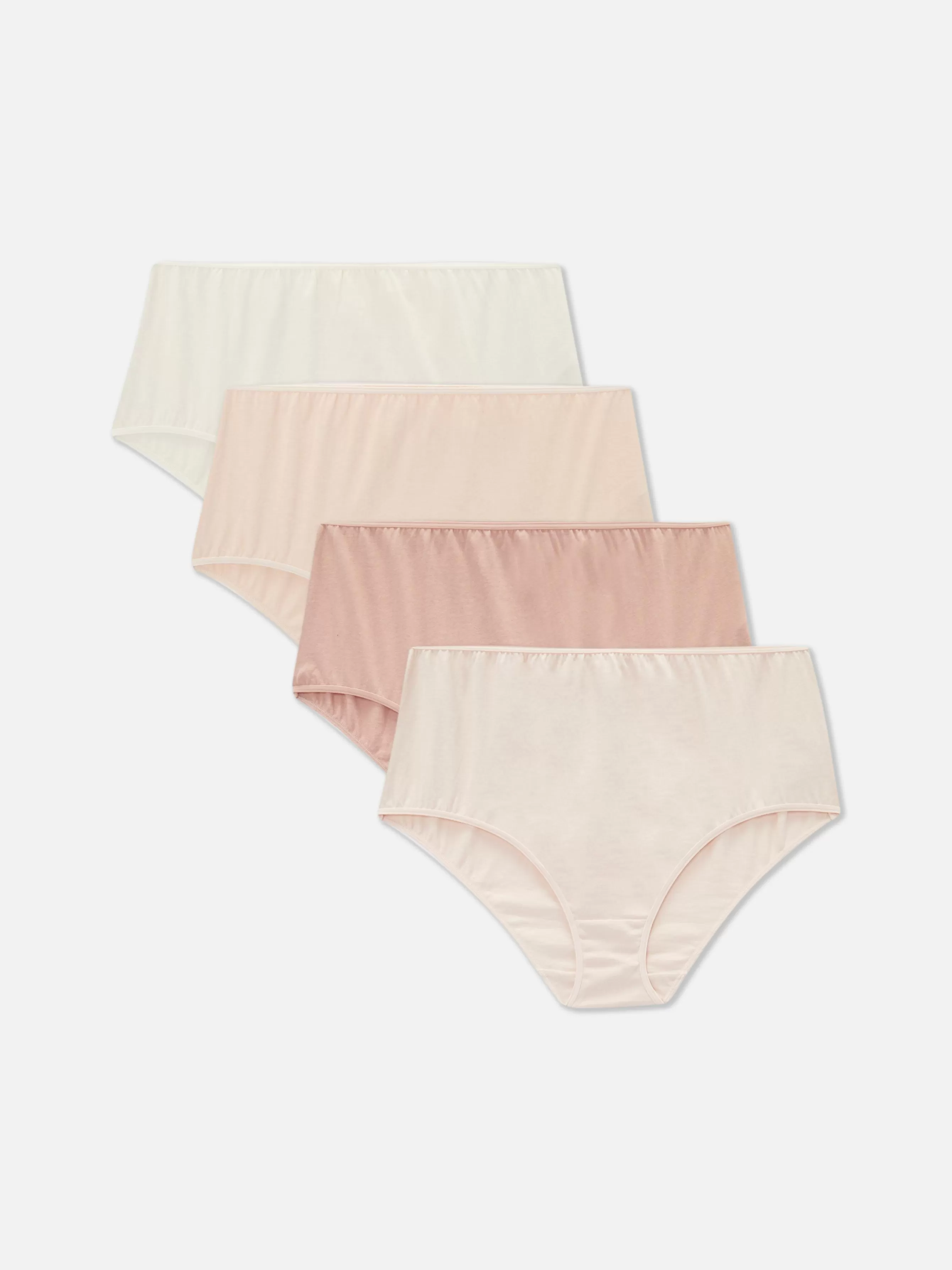 Cheap Primark Lot De 4 Culottes Hautes Pour Tous Les Jours Rose clair