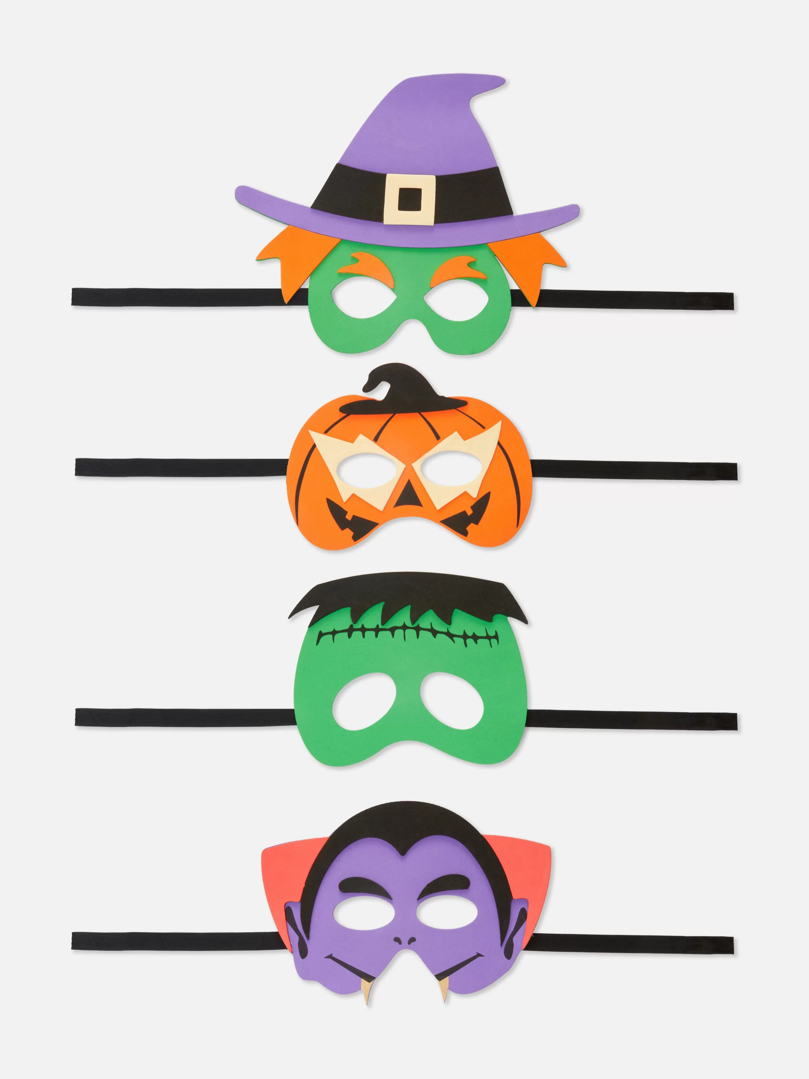 New Primark Lot De 4 Masques D'Halloween Multicolore