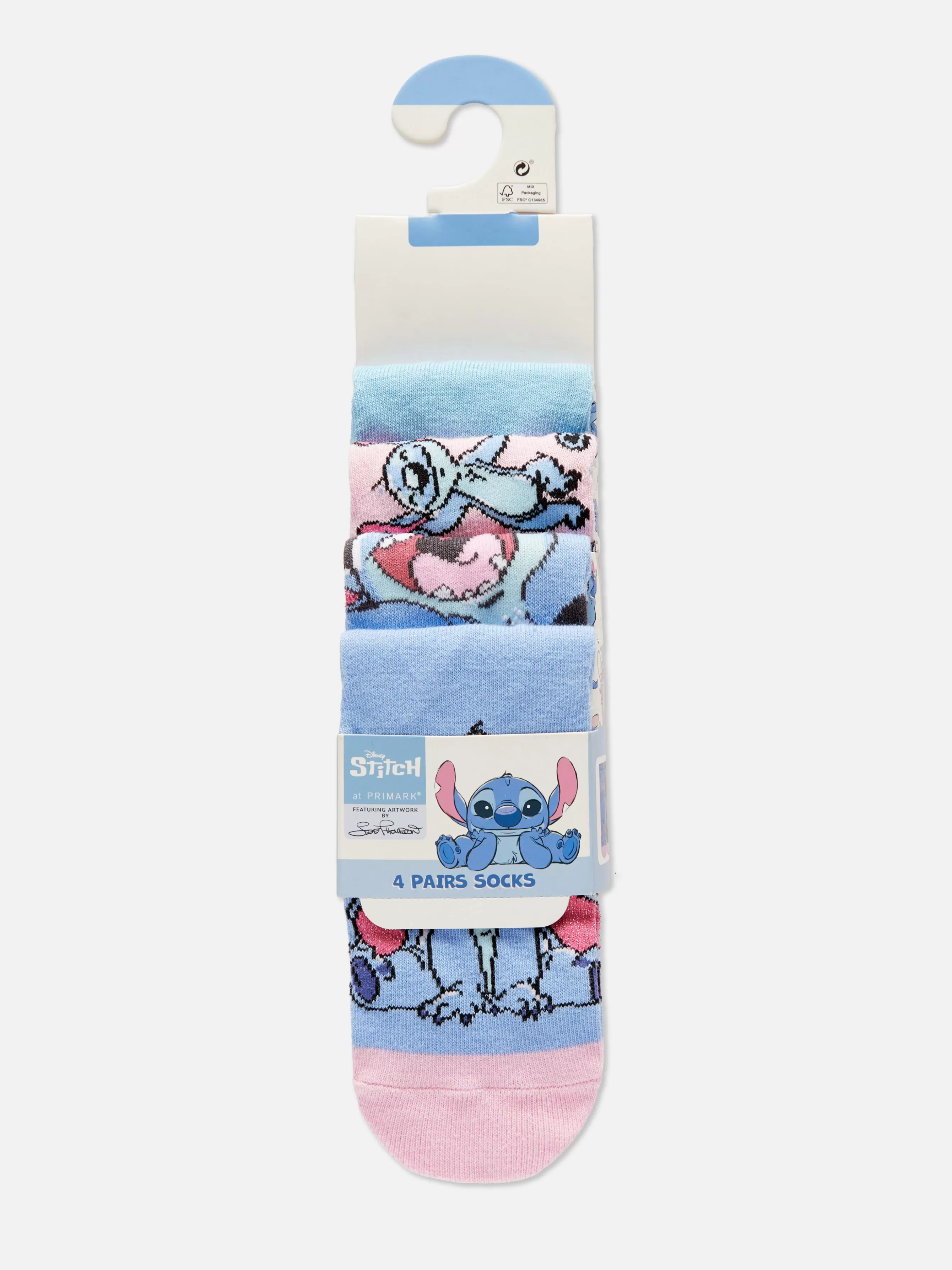 Cheap Primark Lot De 4 Paires De Socquettes Disney Stitch Bleu