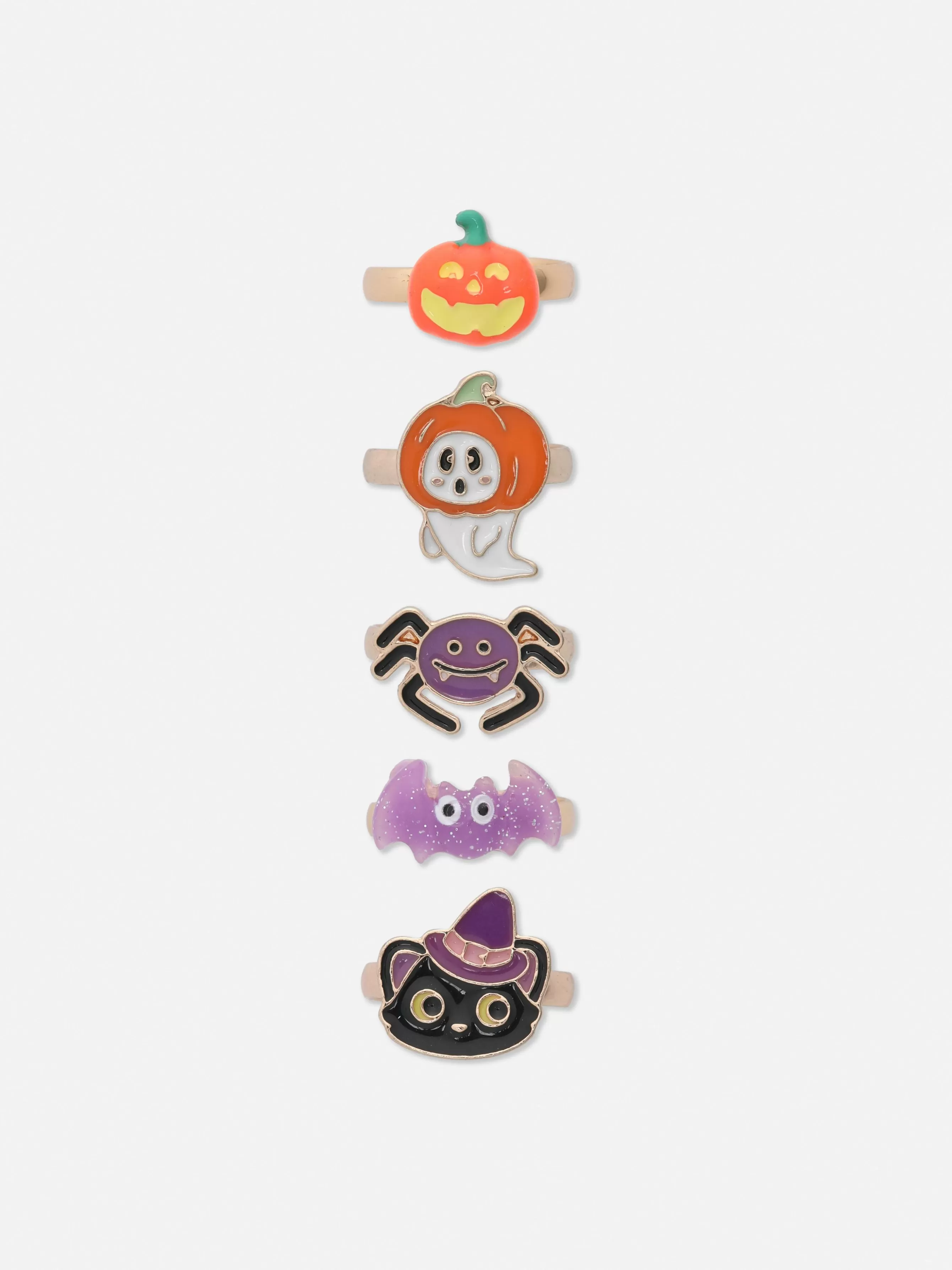 Discount Primark Lot De 5 Bagues Phosphorescentes Halloween Multicolore