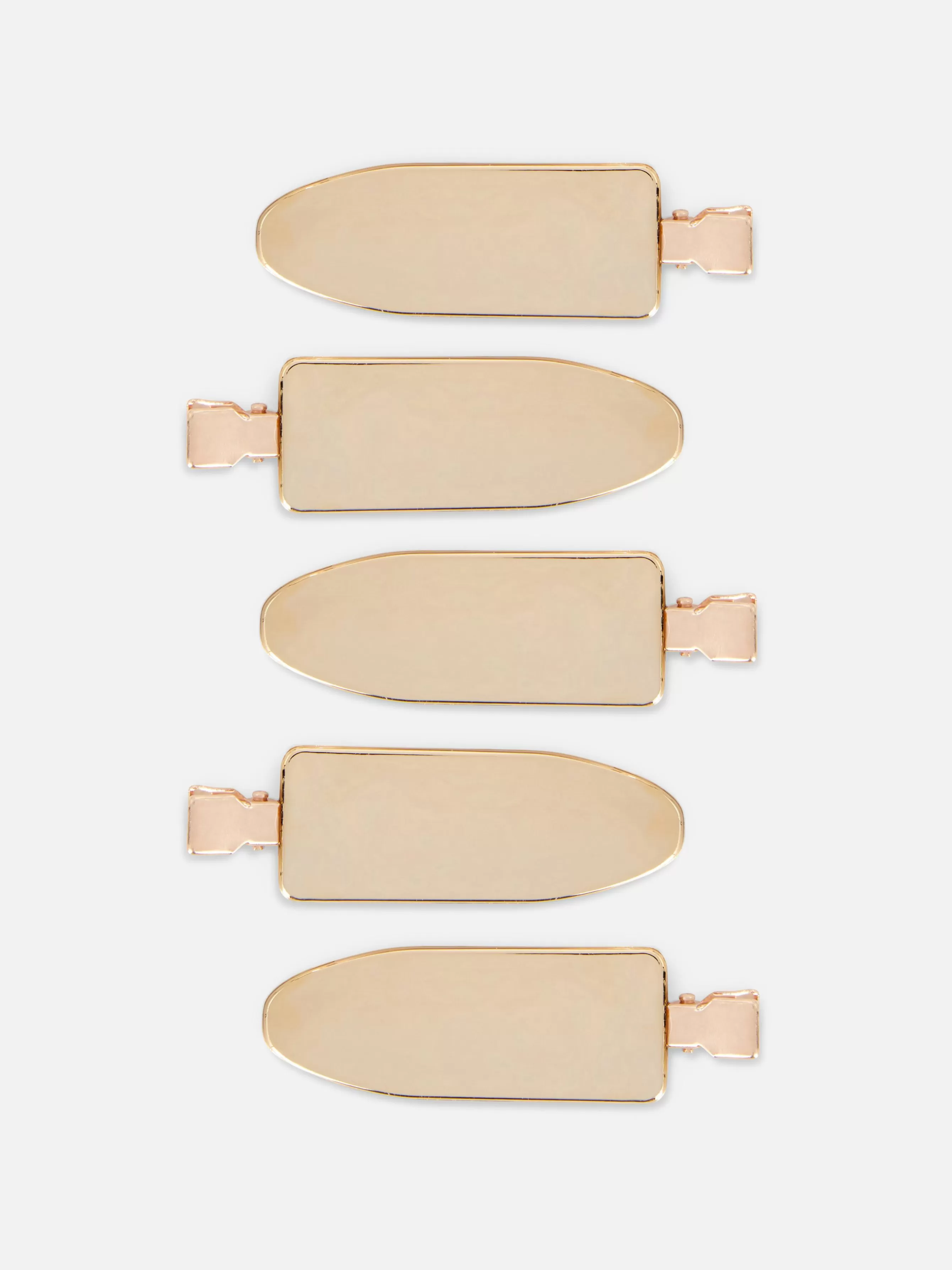 Store Primark Lot De 5 Barrettes Extra-larges Sans Dents Doré