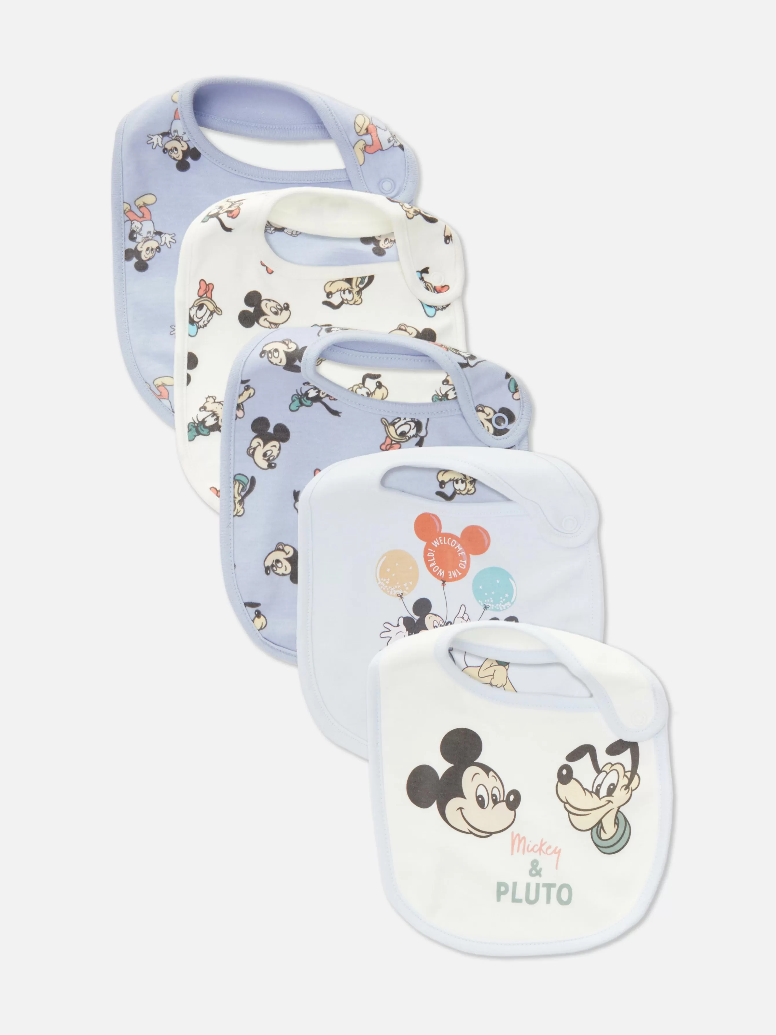 Discount Primark Lot De 5 Bavoirs Disney Mickey Mouse & Co. Bleu