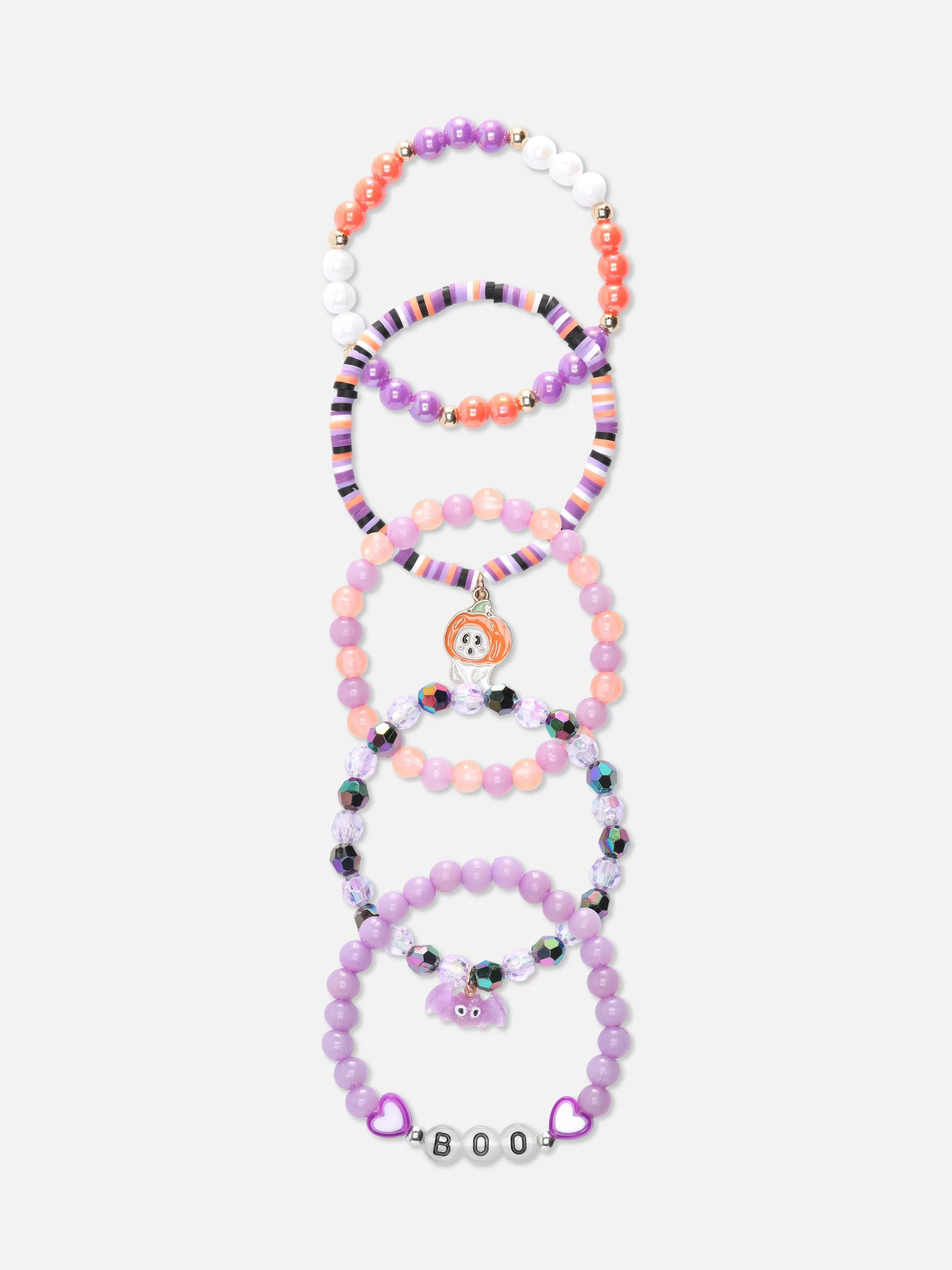 Outlet Primark Lot De 5 Bracelets Ornés De Perles Halloween Multicolore