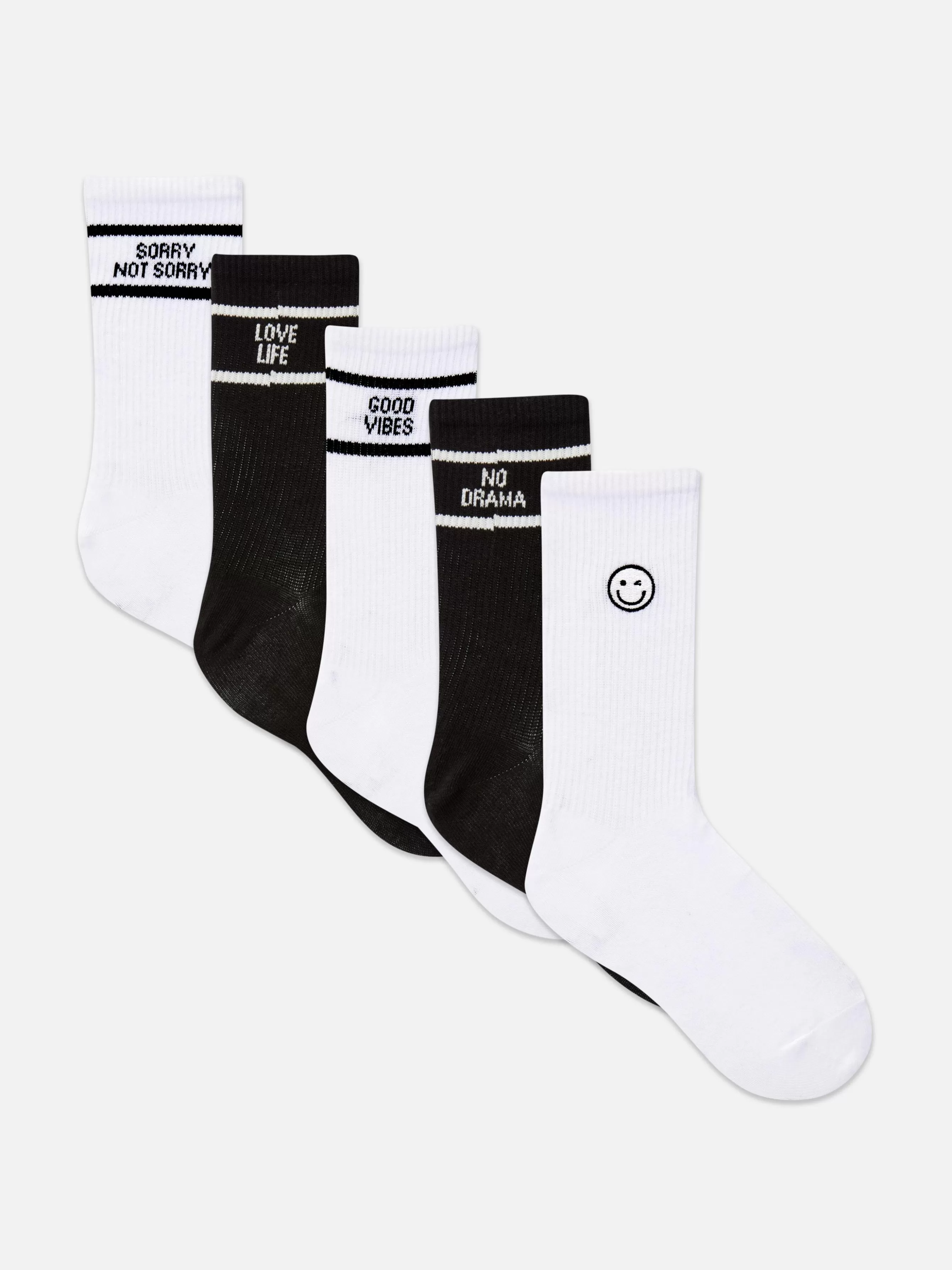 Cheap Primark Lot De 5 Paires De Chaussettes Blanc/Noir