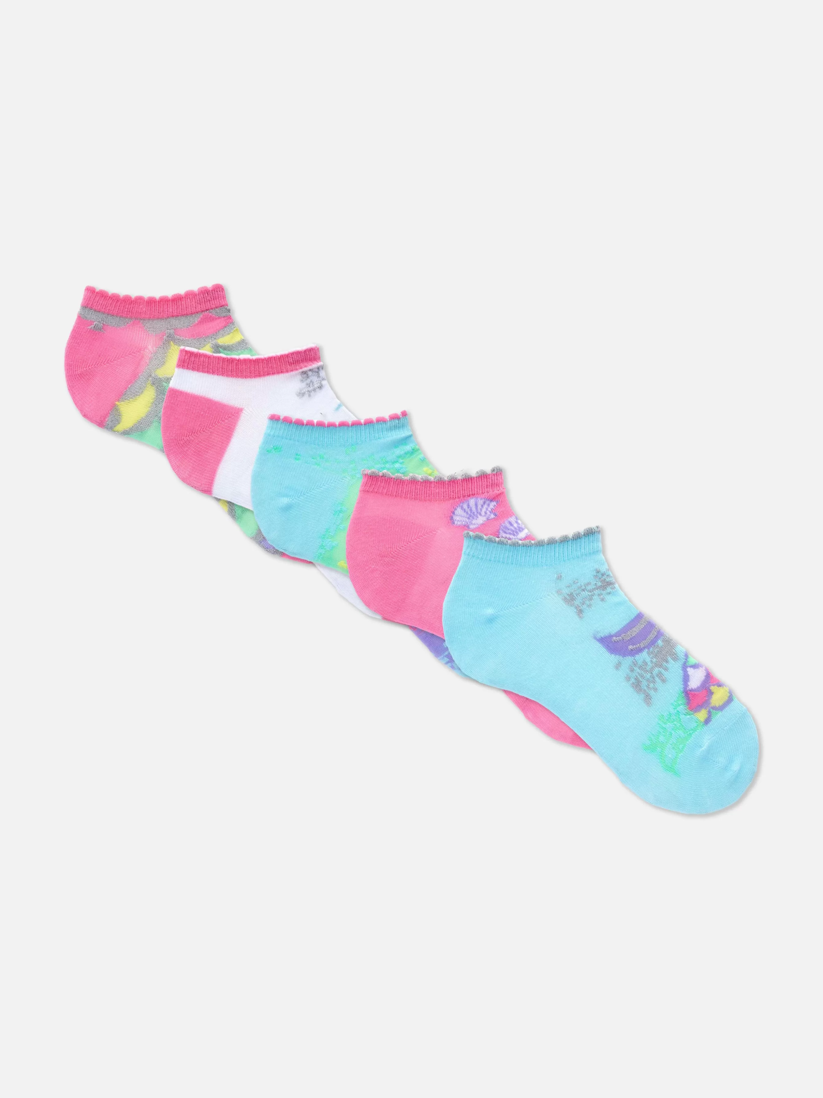 Sale Primark Lot De 5 Paires De Chaussettes à Motifs Sirène Variés Multicolore