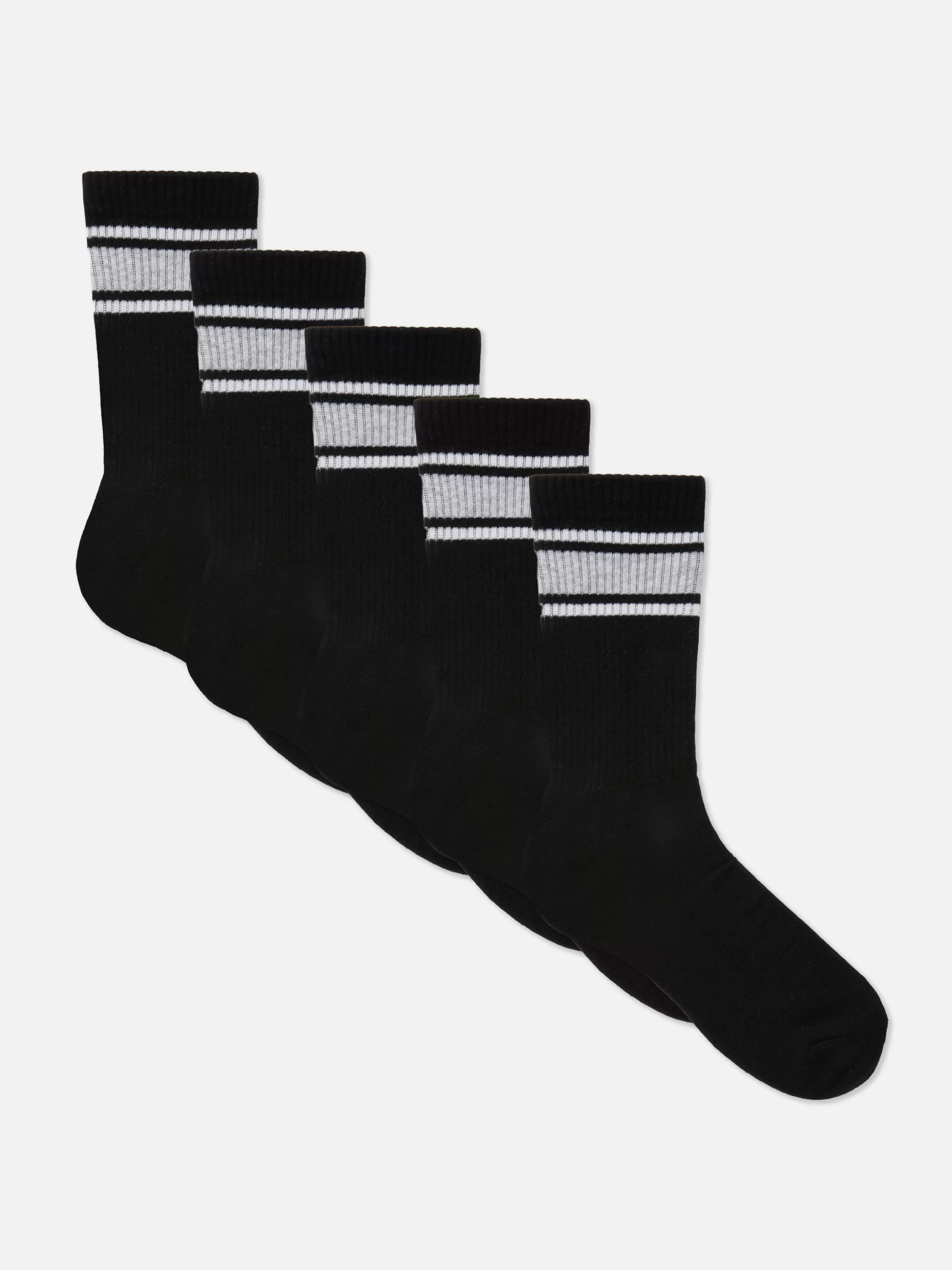 Hot Primark Lot De 5 Paires De Chaussettes De Sport à Rayures Noir