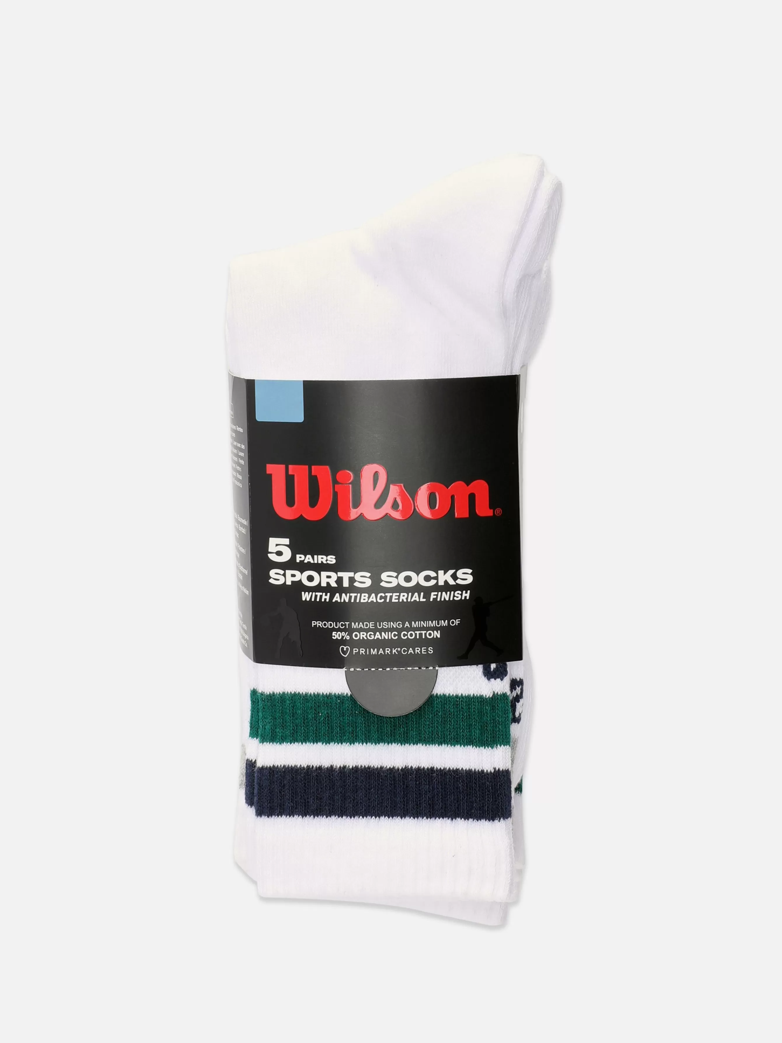 Outlet Primark Lot De 5 Paires De Chaussettes De Sport Wilson Blanc