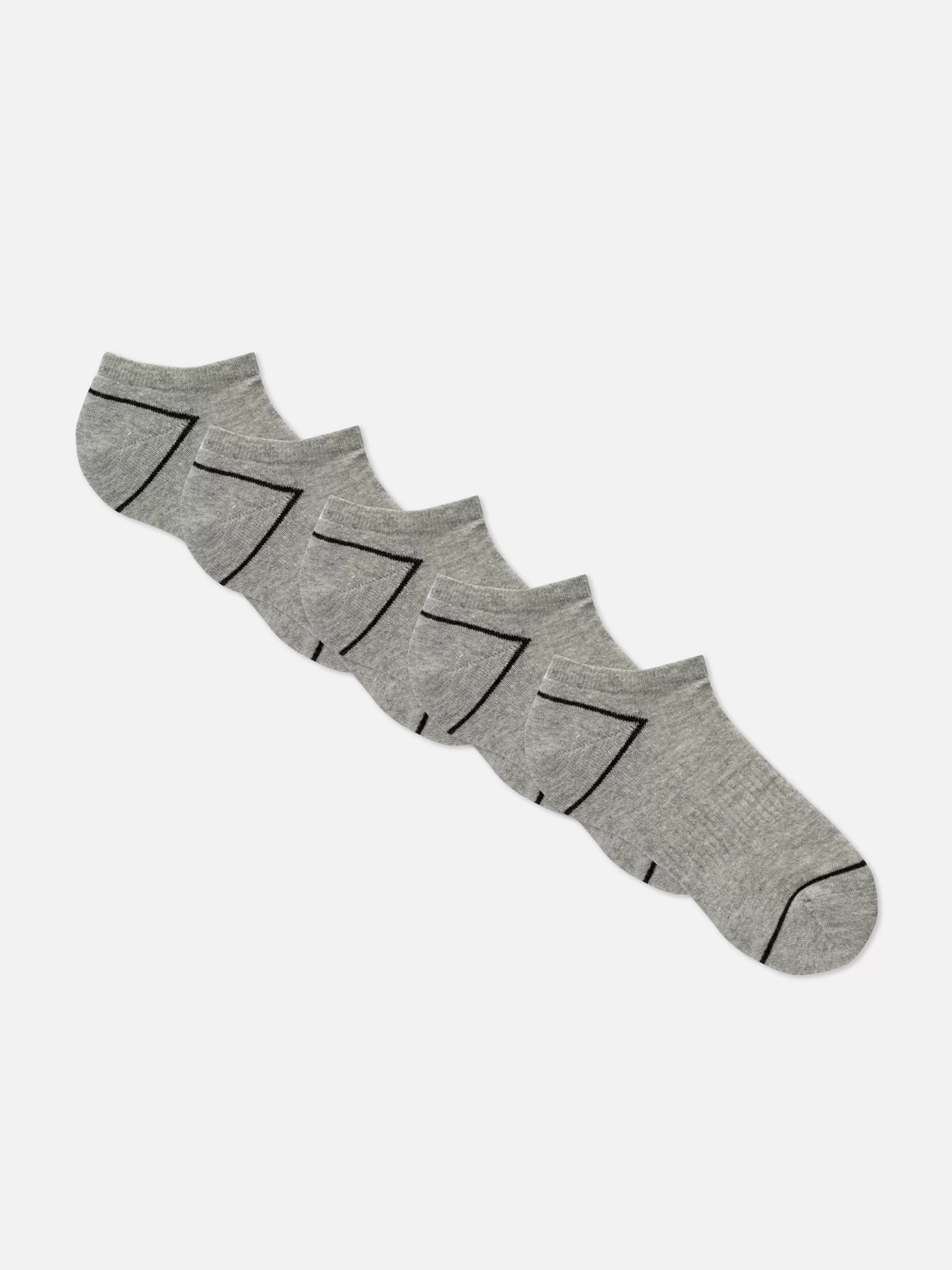 Shop Primark Lot De 5 Paires De Chaussettes En Tissu-éponge Gris