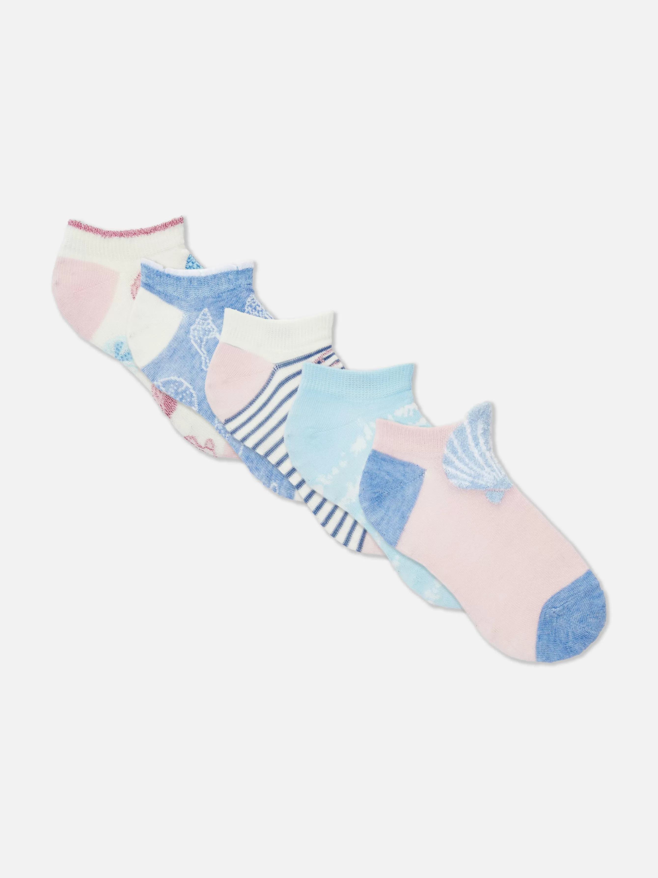 Cheap Primark Lot De 5 Paires De Chaussettes Pour Baskets Variées Bleu