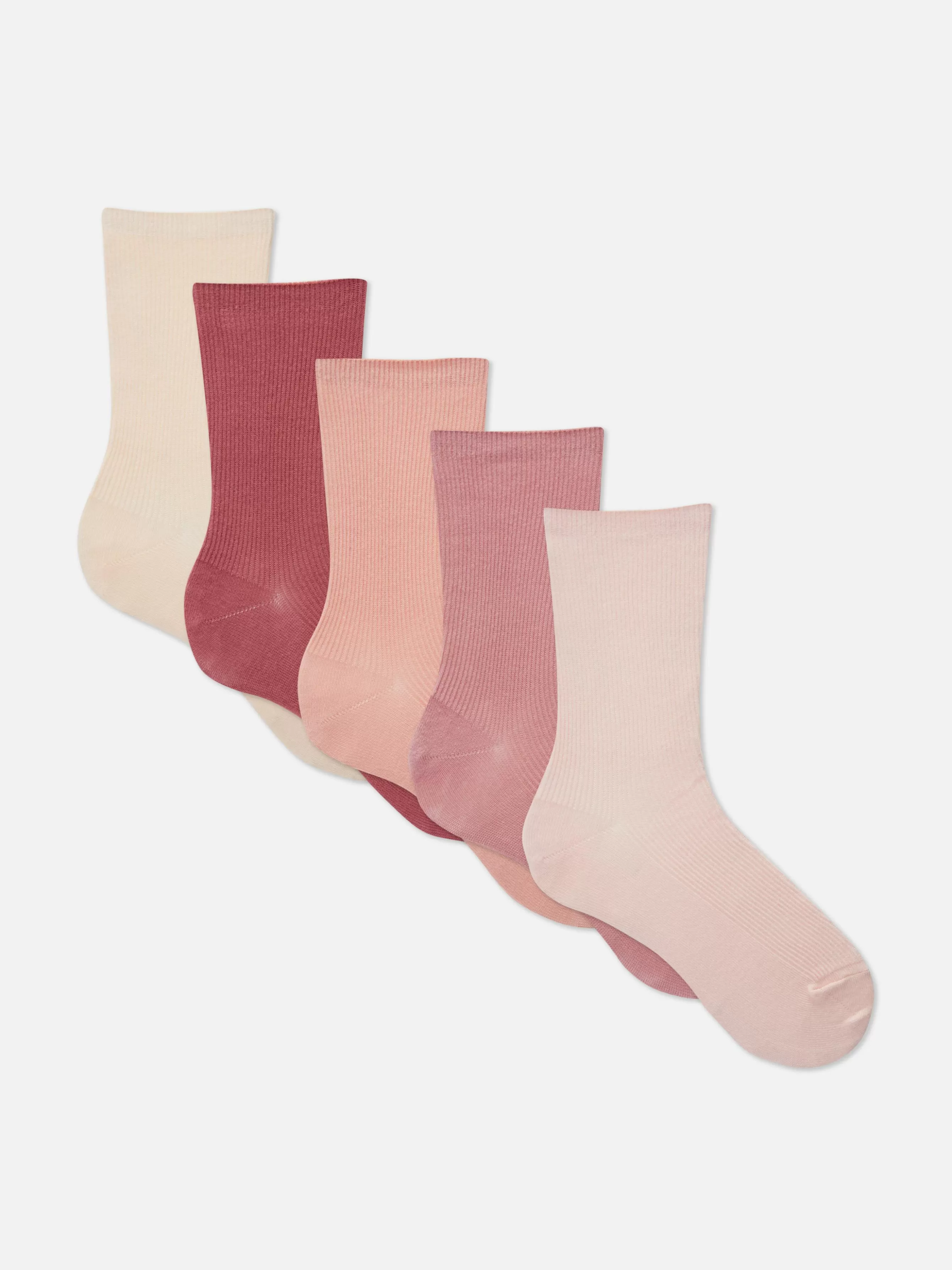 Discount Primark Lot De 5 Paires De Chaussettes Ton Sur Ton Rose poudré