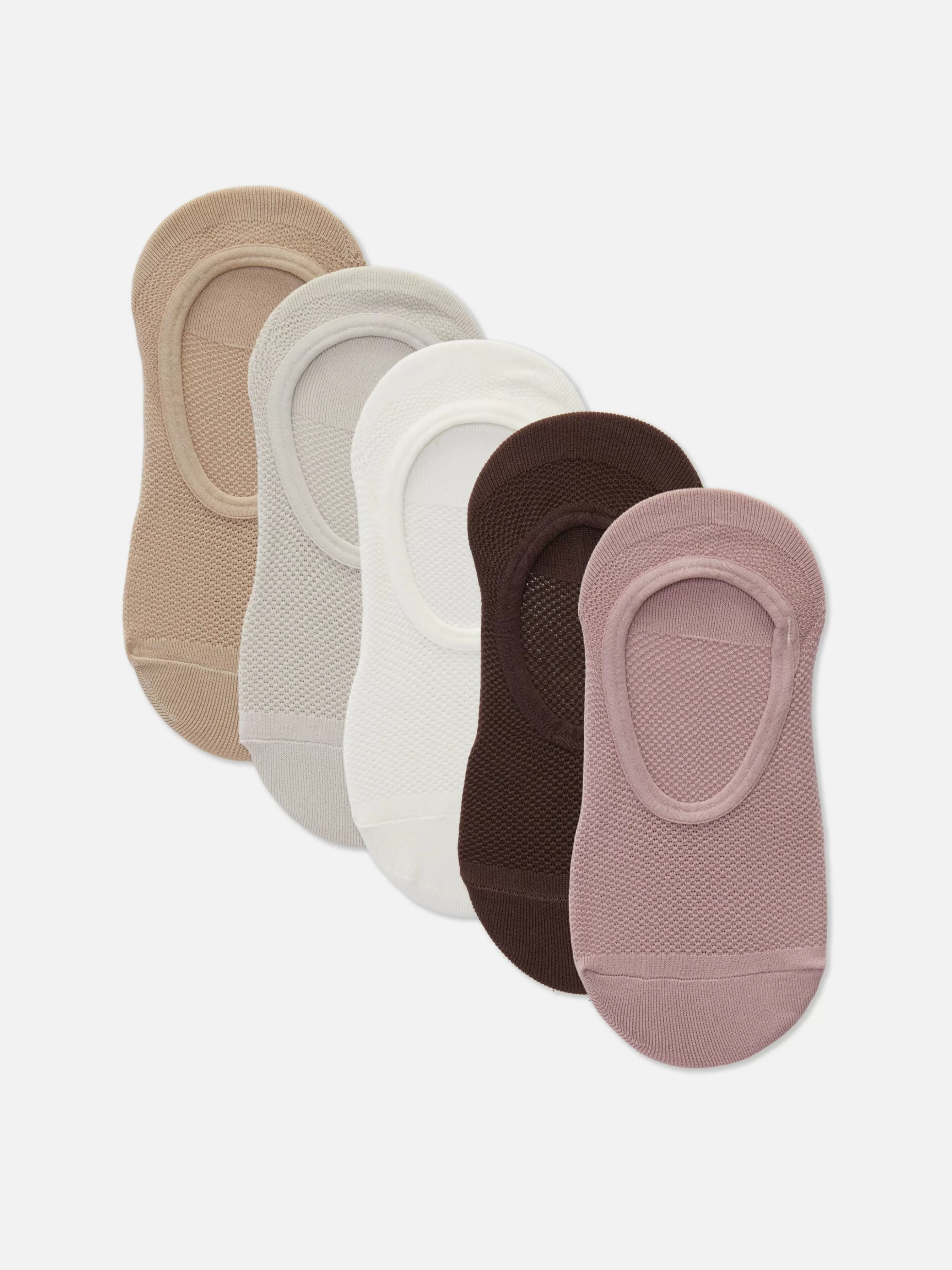 New Primark Lot De 5 Paires De Chaussettes Ton Sur Ton Texturées Nude