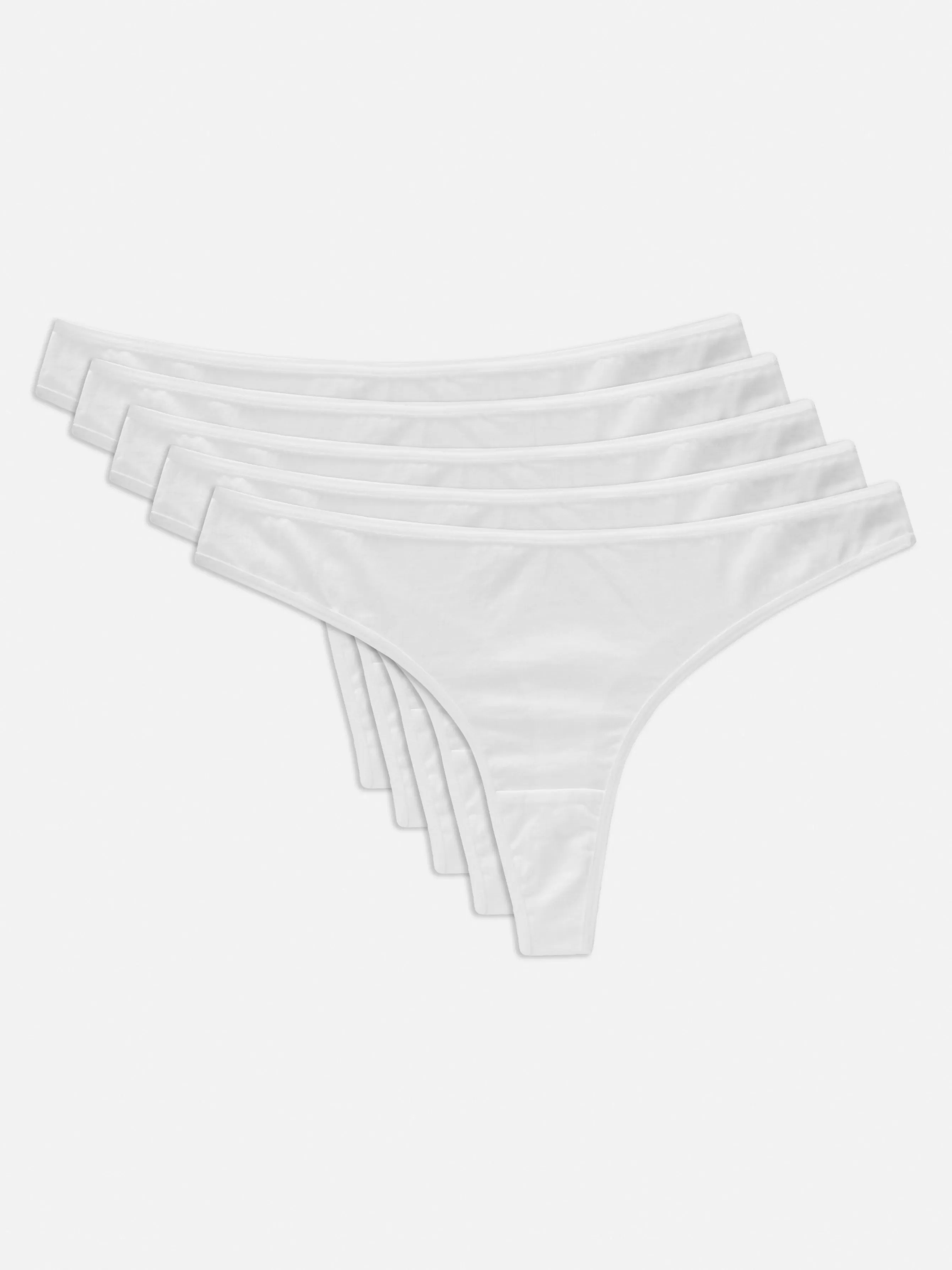 Fashion Primark Lot De 5 Strings En Coton Blanc