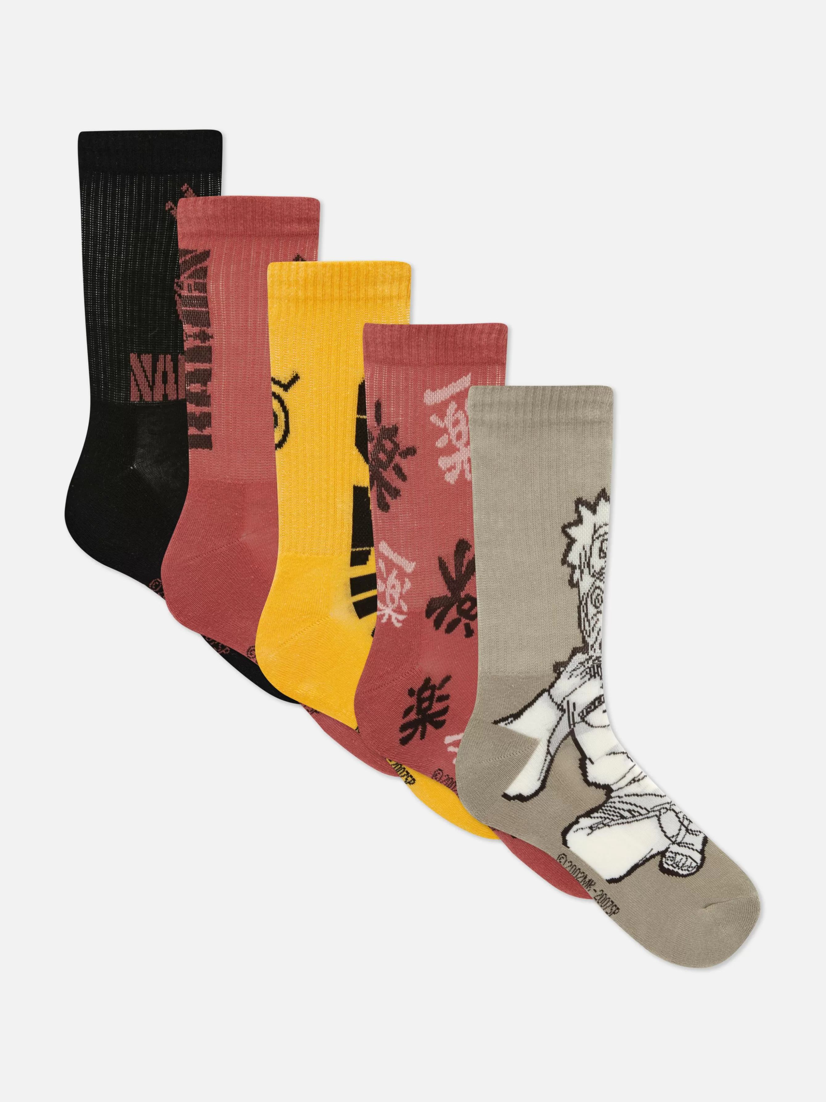 Hot Primark Lot De 5 paires De Socquettes Naruto Multicolore