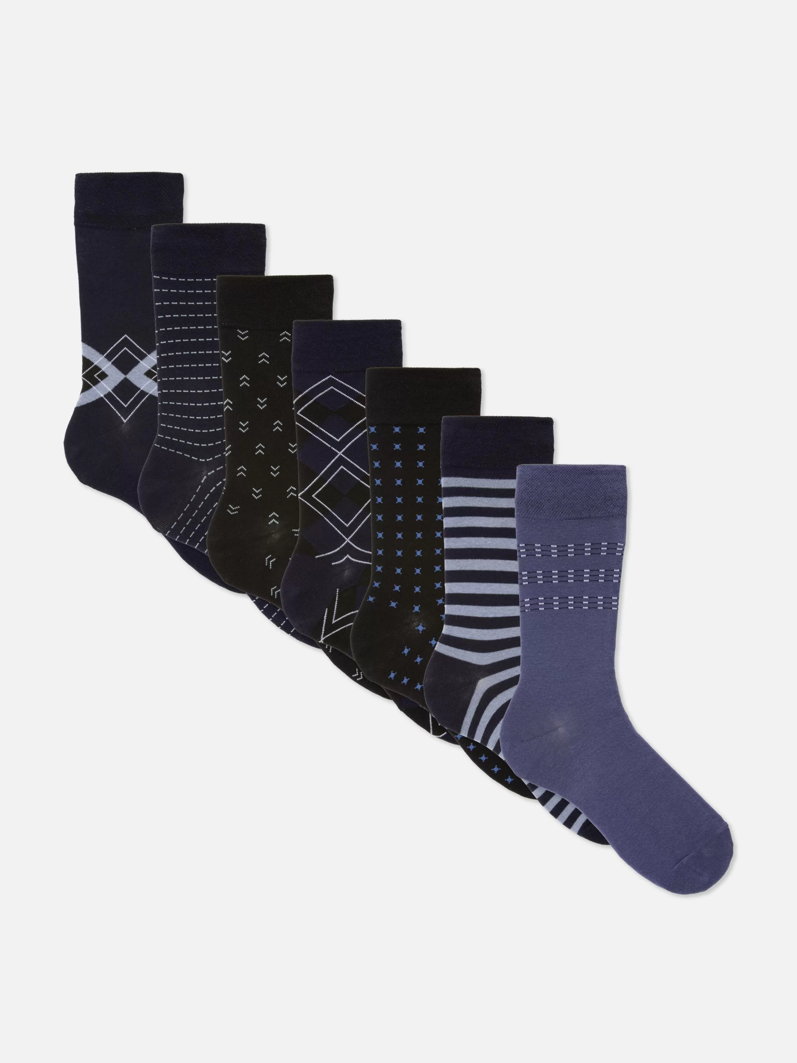 Best Sale Primark Lot De 7 Paires De Chaussettes à Motifs Variés Multicolore