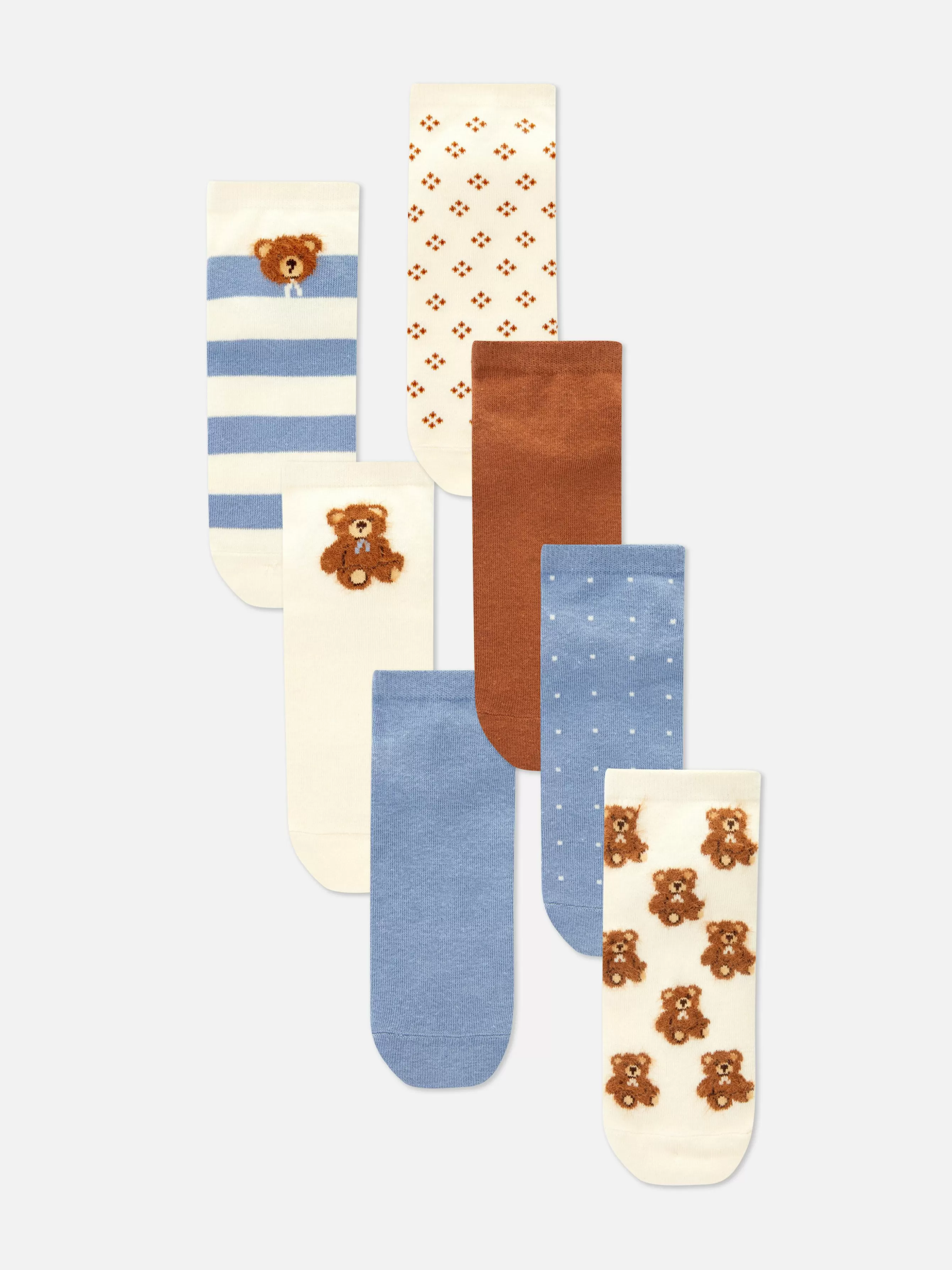 Flash Sale Primark Lot De 7 paires De Chaussettes Ours Bleu