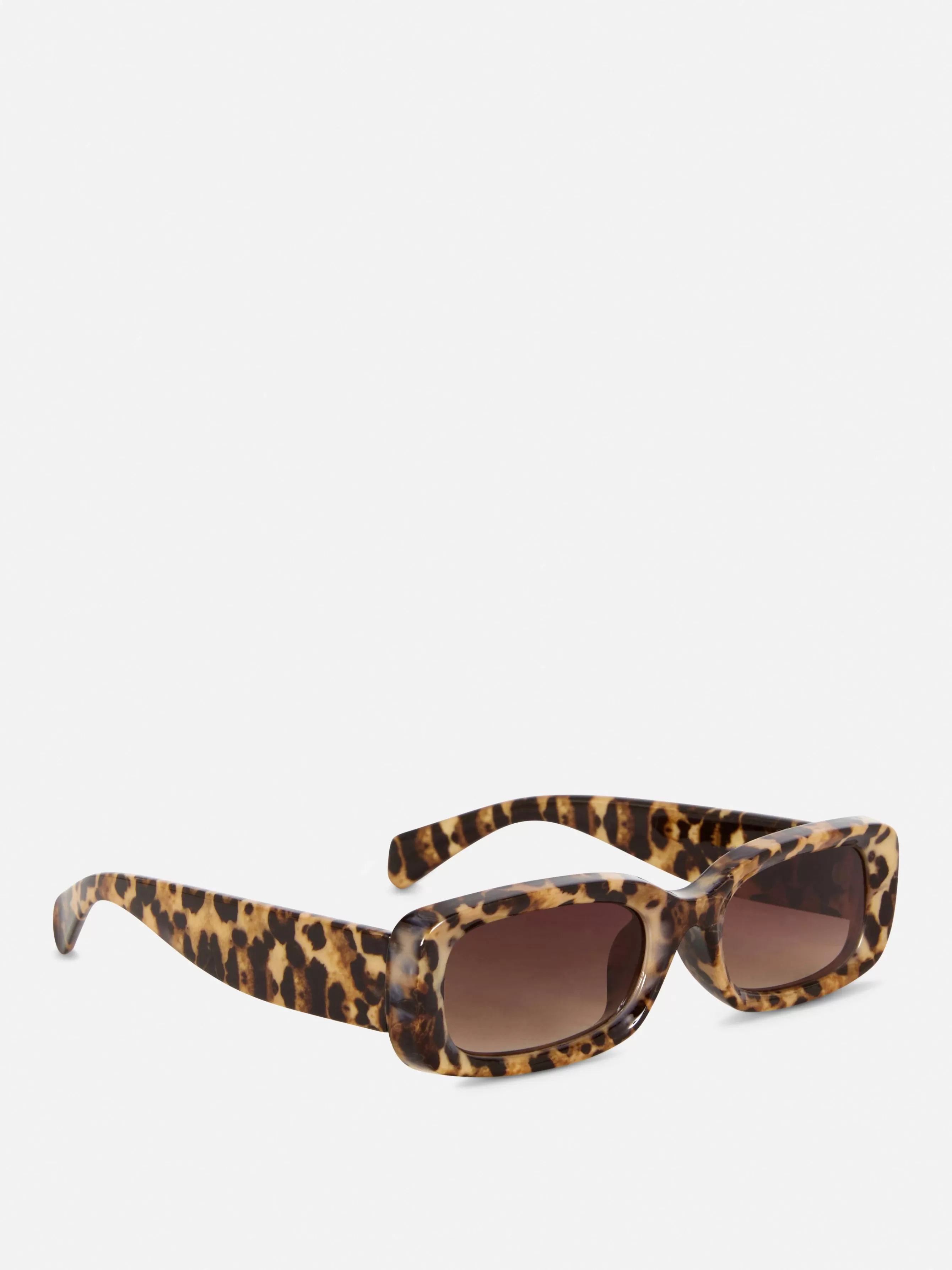 Flash Sale Primark Lunettes De Soleil à Monture Rectangulaire Effet Léopard Marron foncé