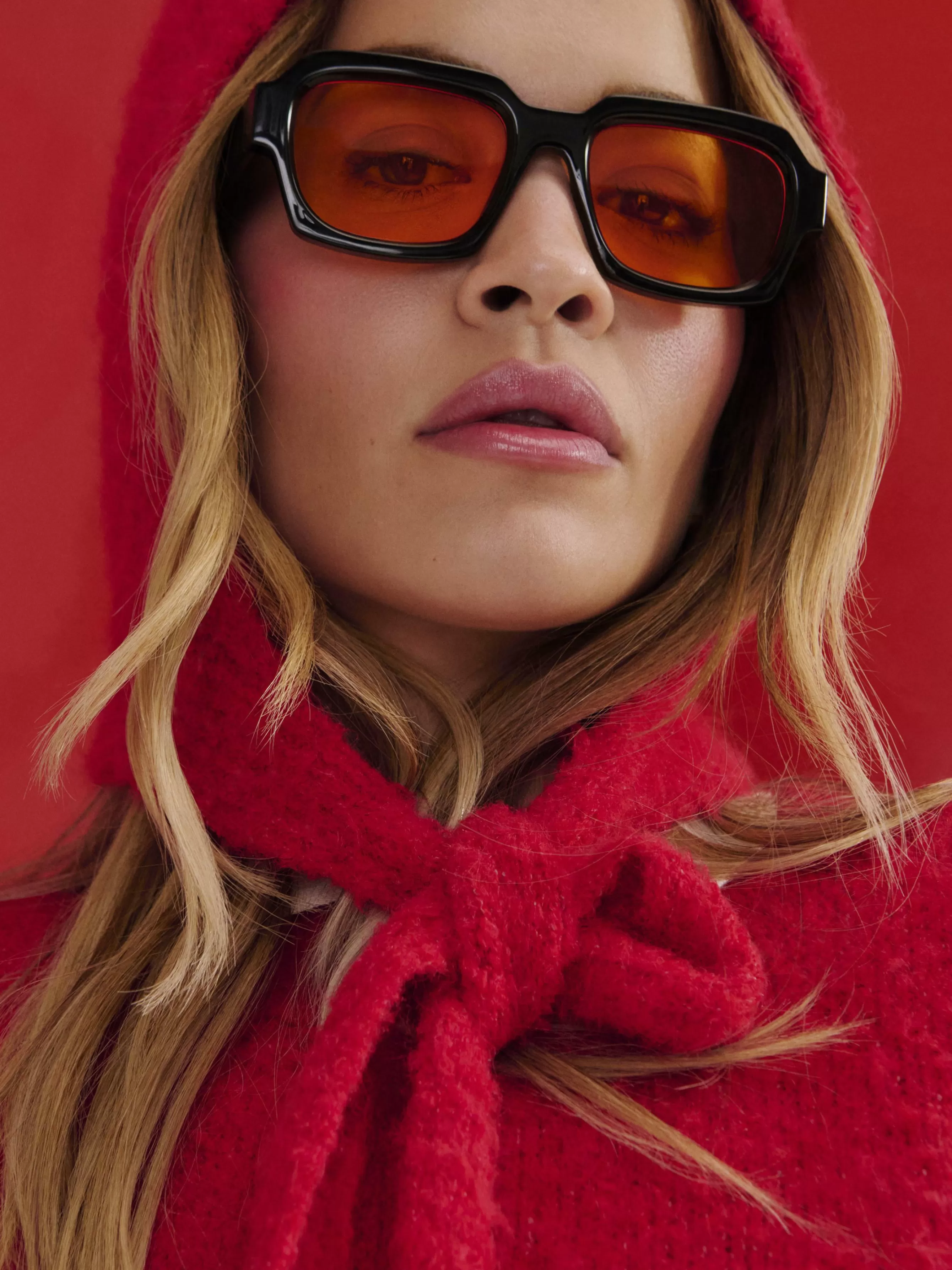 Outlet Primark Lunettes De Soleil Teintées Rétro Rita Ora Orange