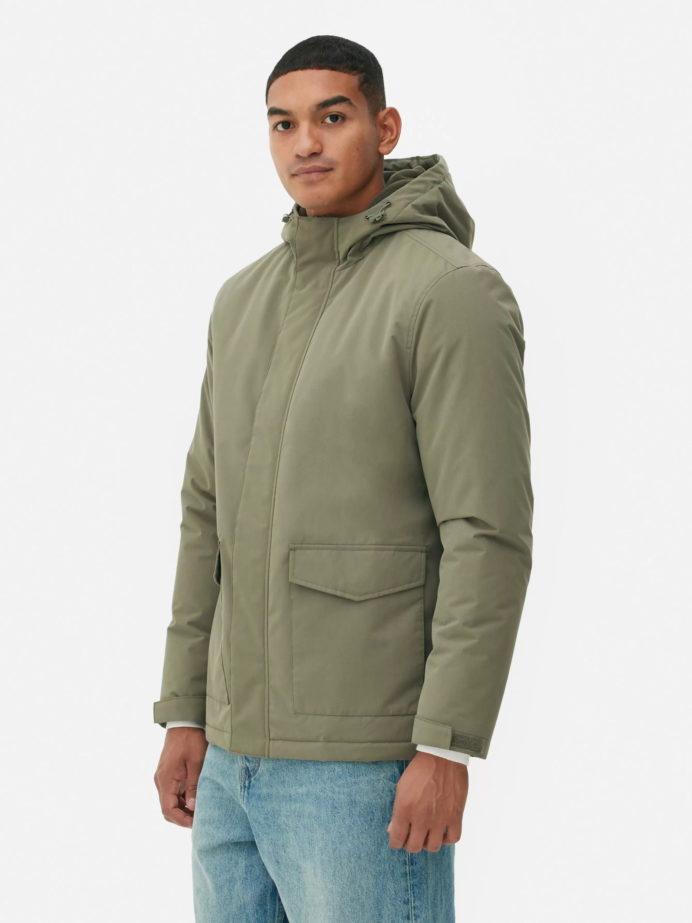 Cheap Primark Manteau Matelassé Court Vert