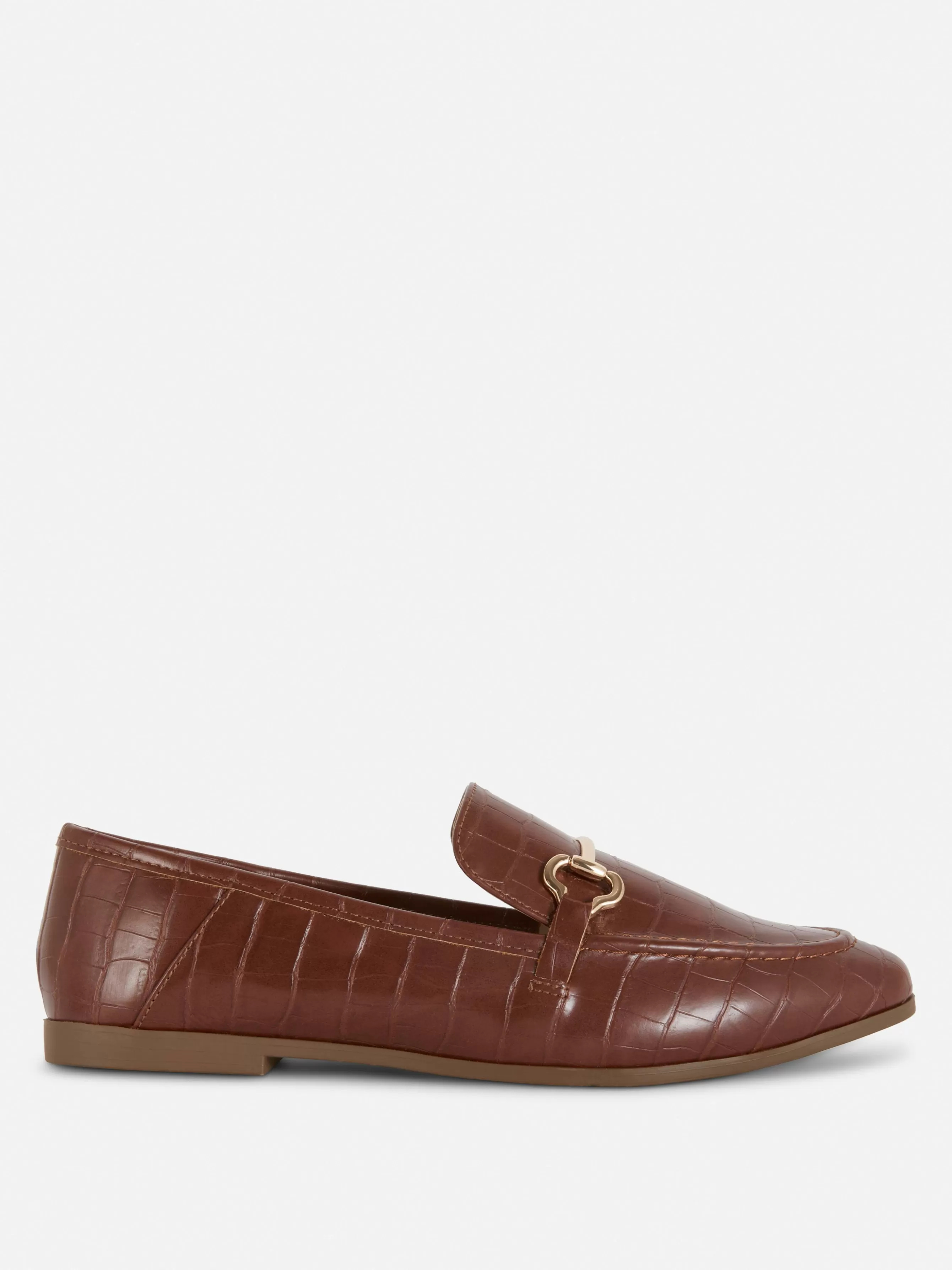 Fashion Primark Mocassins En Simili Cuir à Mors Marron