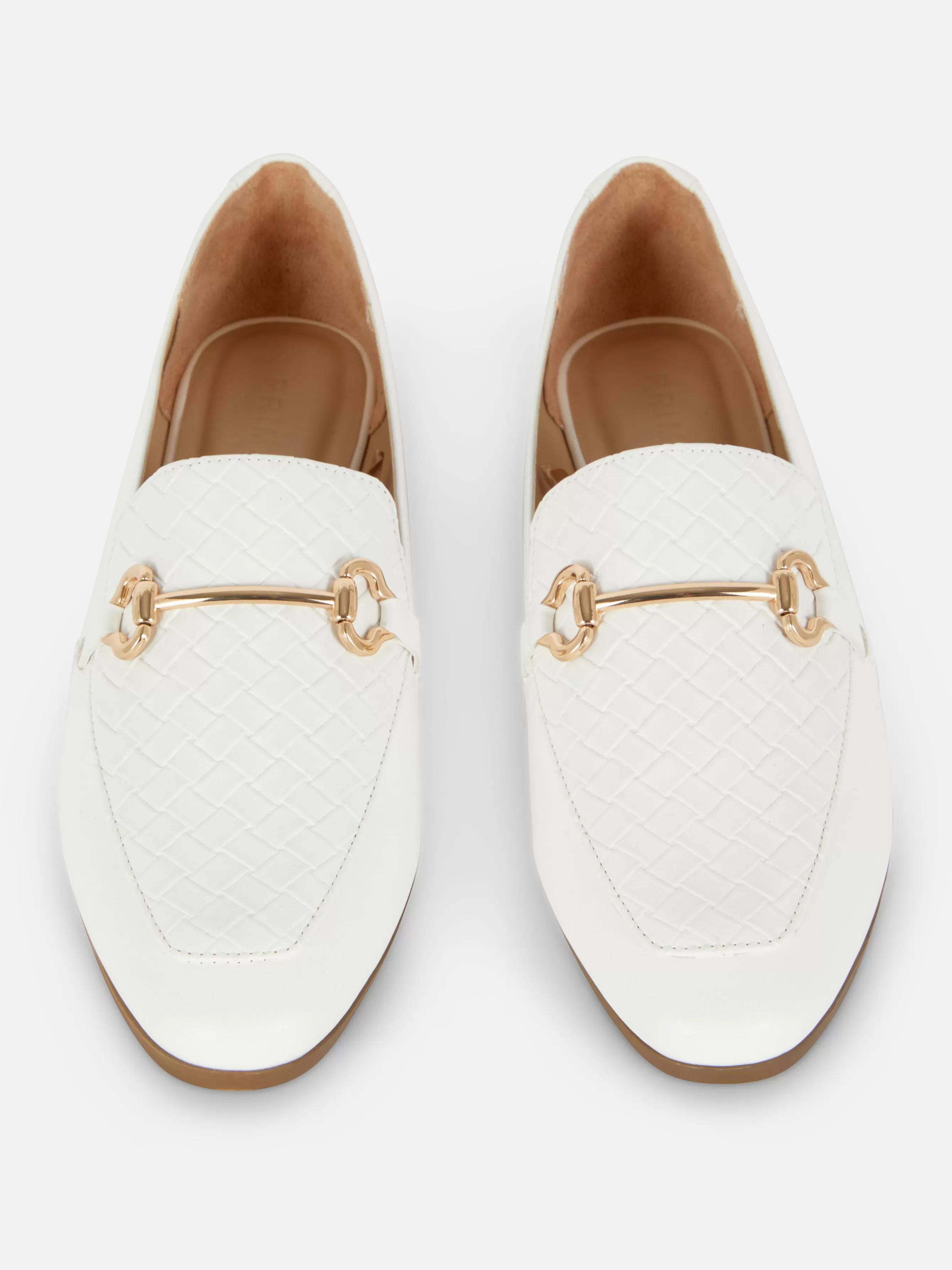 Shop Primark Mocassins En Simili Cuir à Mors Blanc