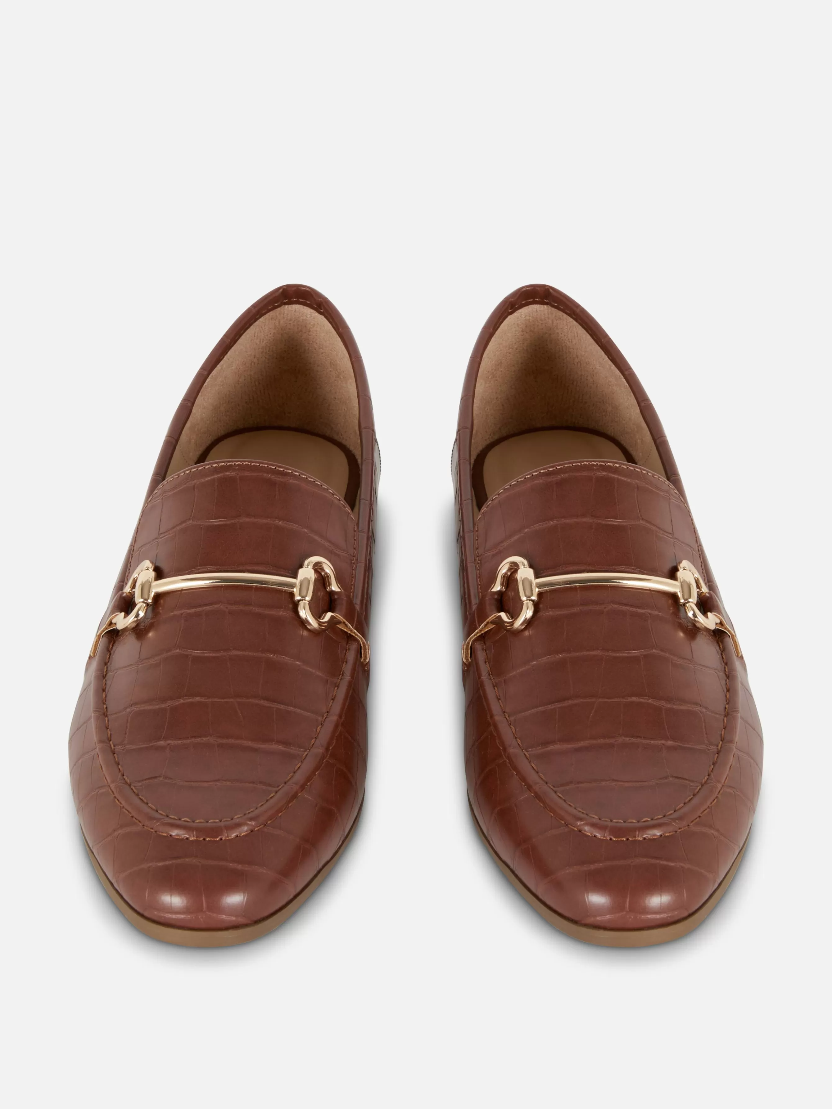 Fashion Primark Mocassins En Simili Cuir à Mors Marron