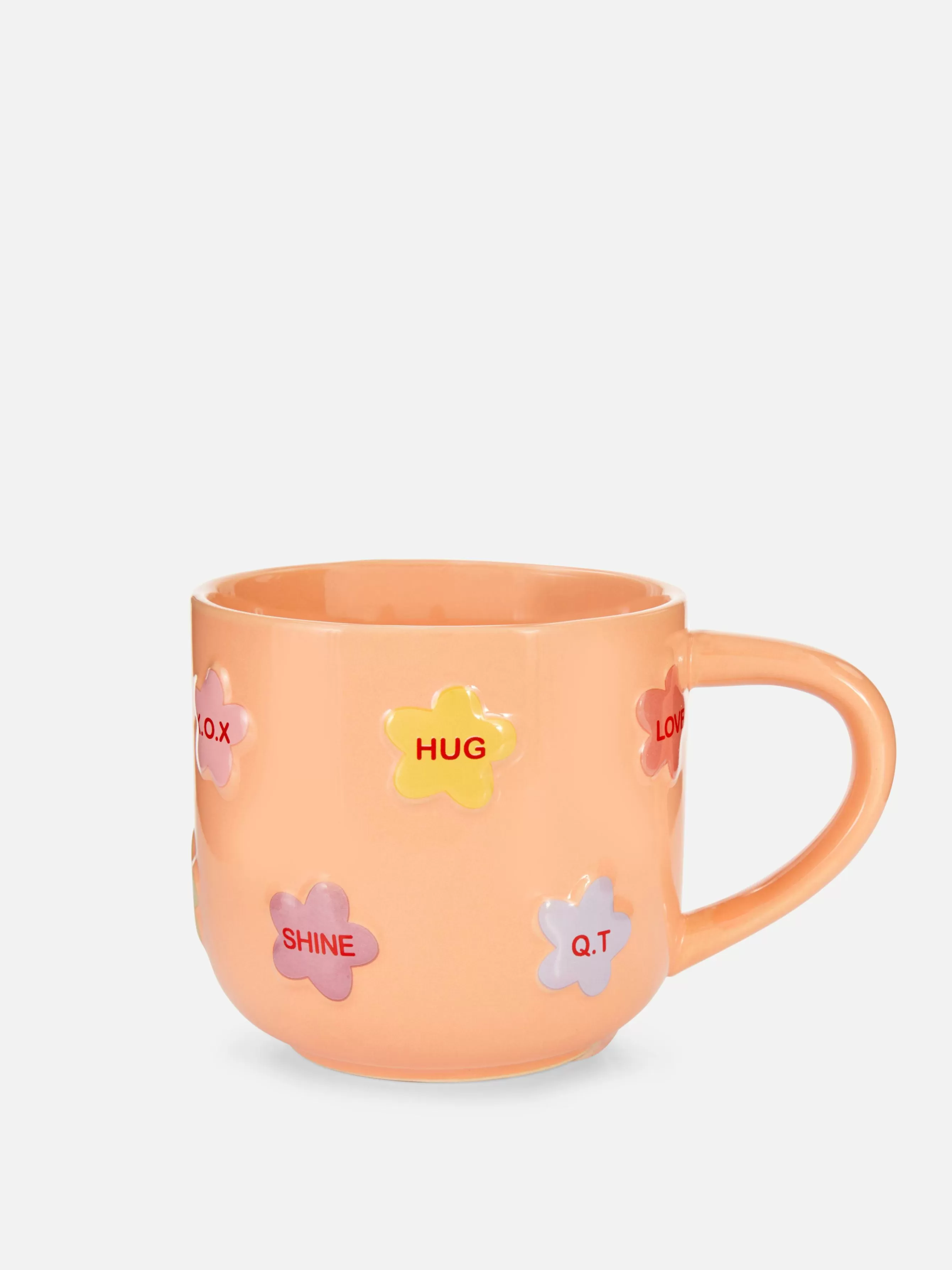 Discount Primark Mug à Fleurs En Relief Pêche