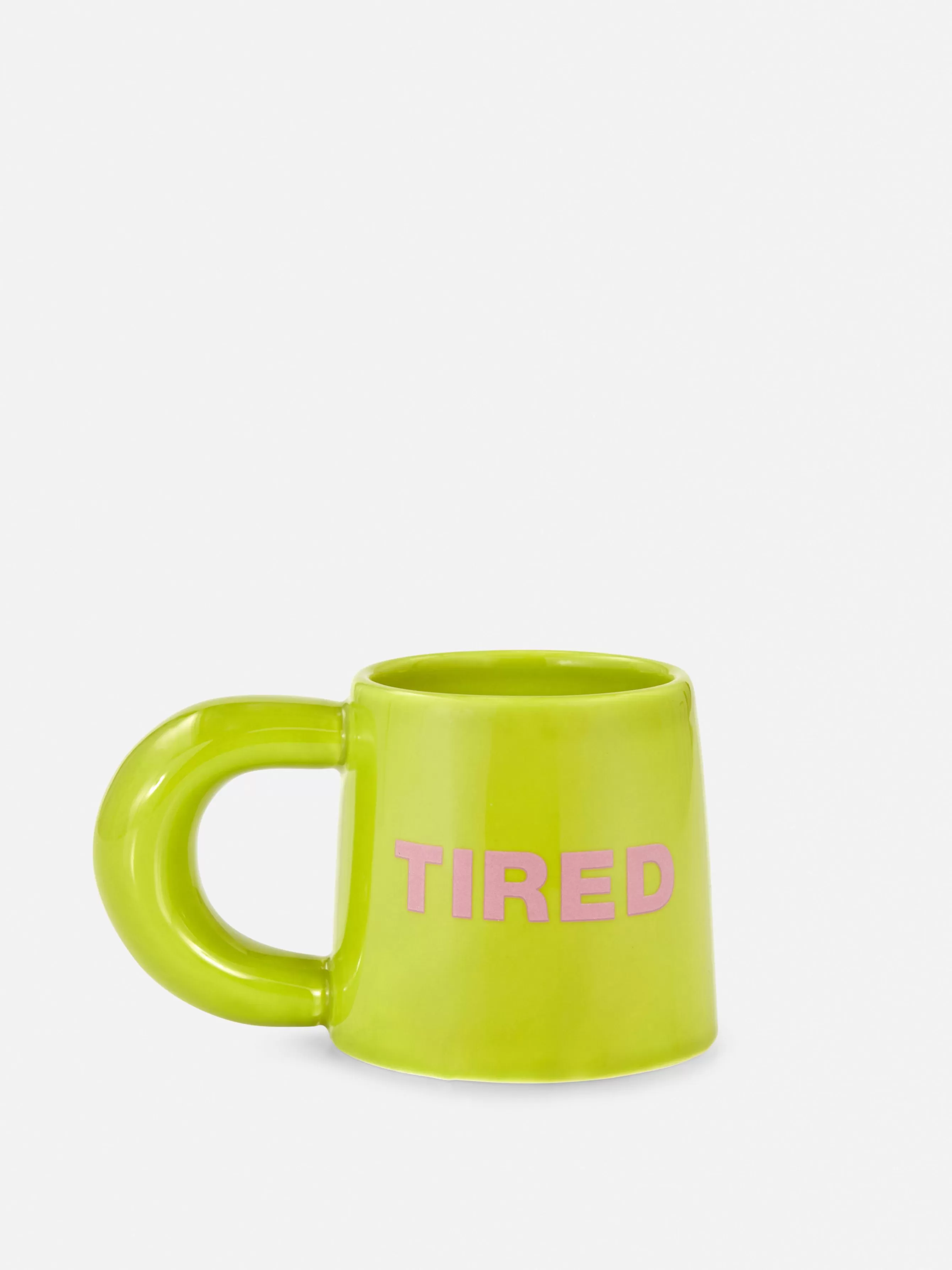 Discount Primark Mug à Message Tired Vert vif